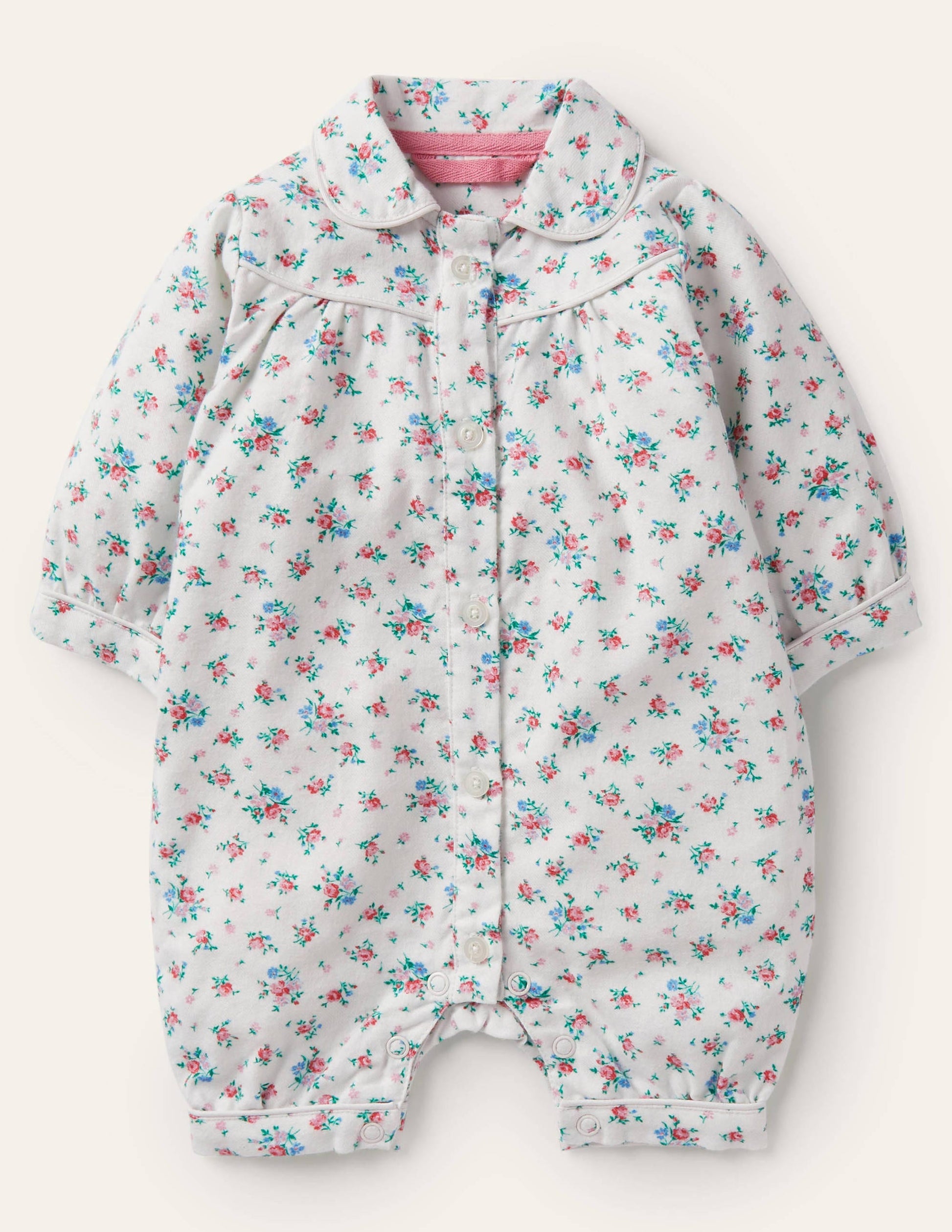 Polly Romper-Ivory Rose Sprig-1