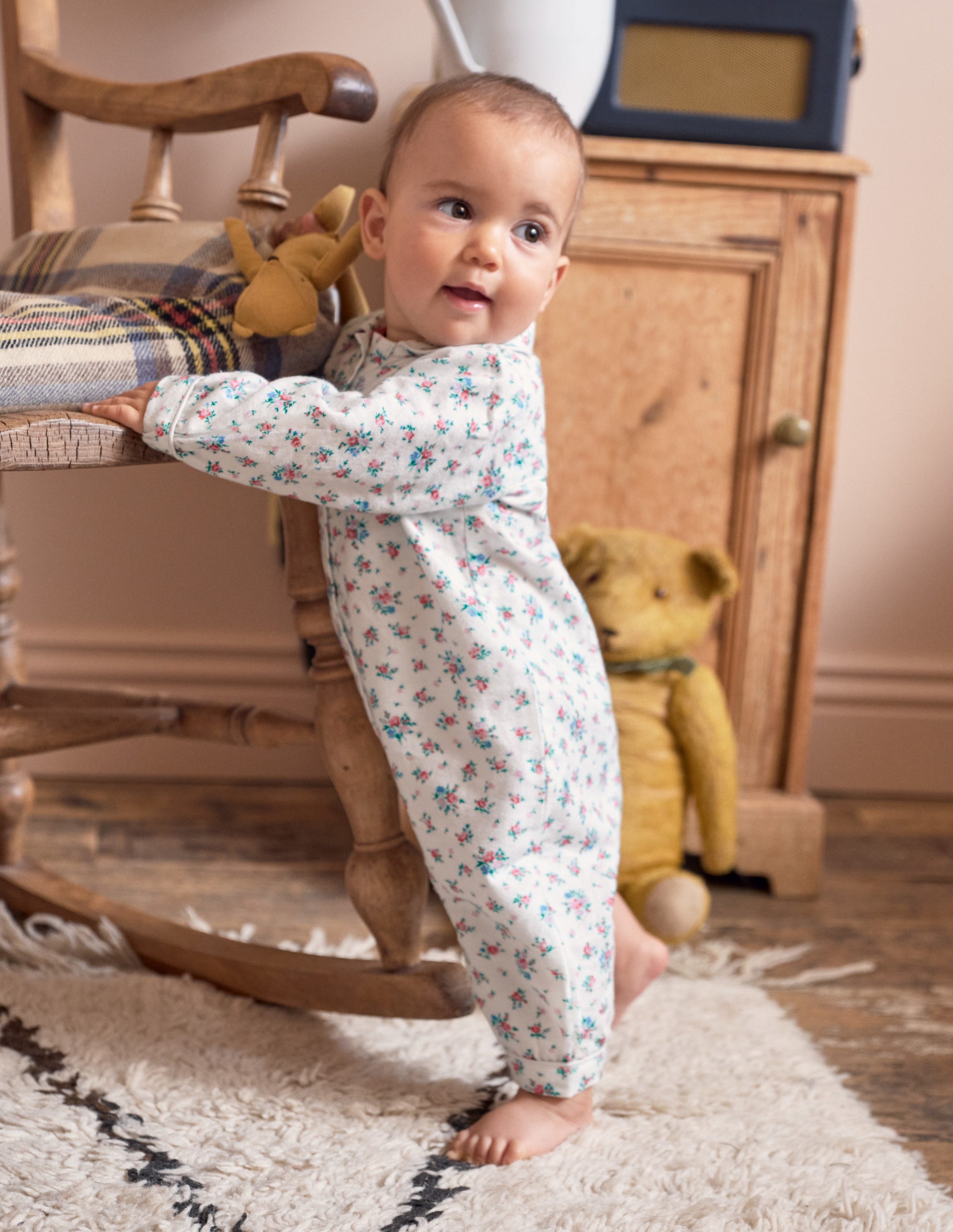 Polly Romper-Ivory Rose Sprig - Image 4