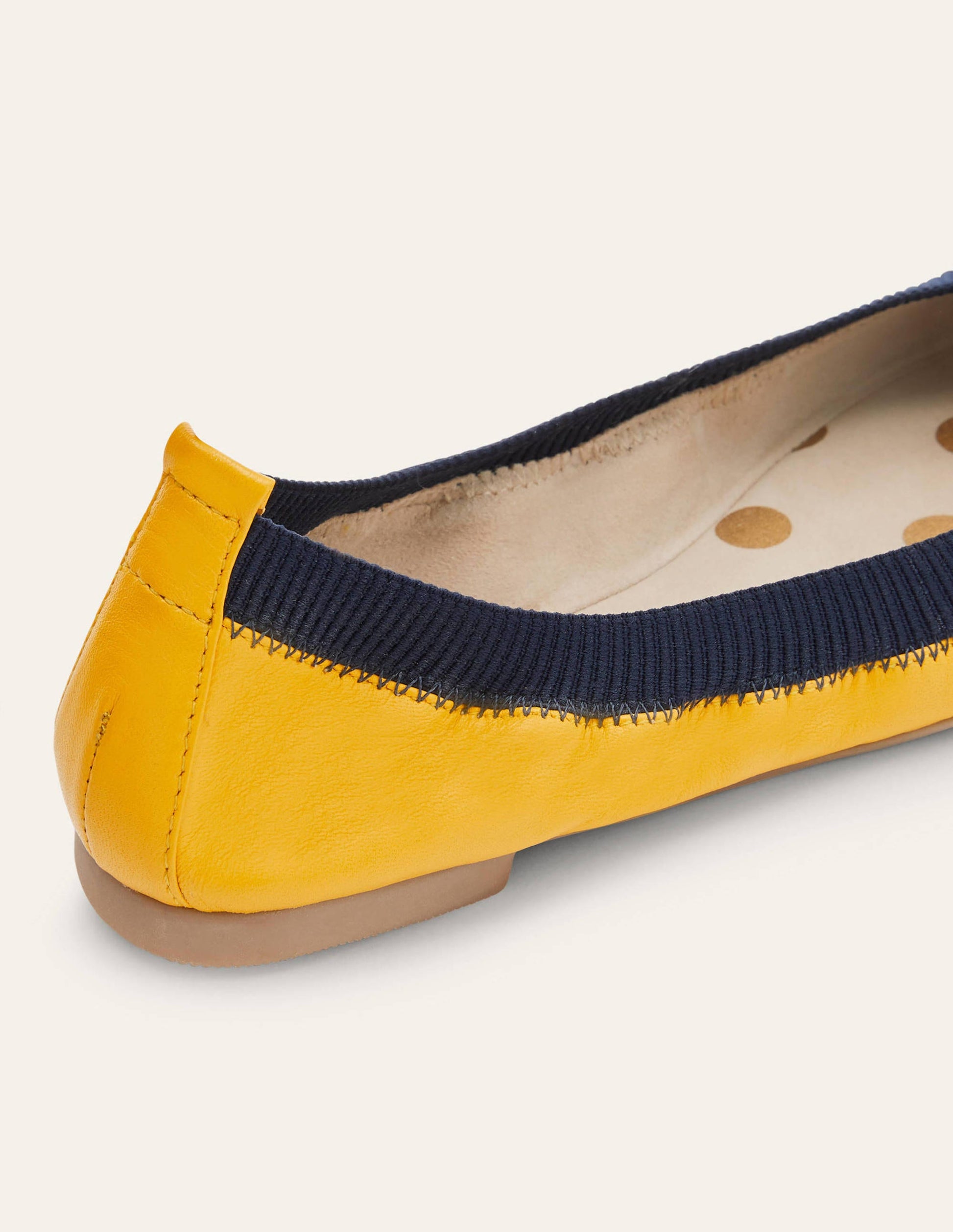 Hettie Flexi Ballerinas-Honey Gold/Navy-3