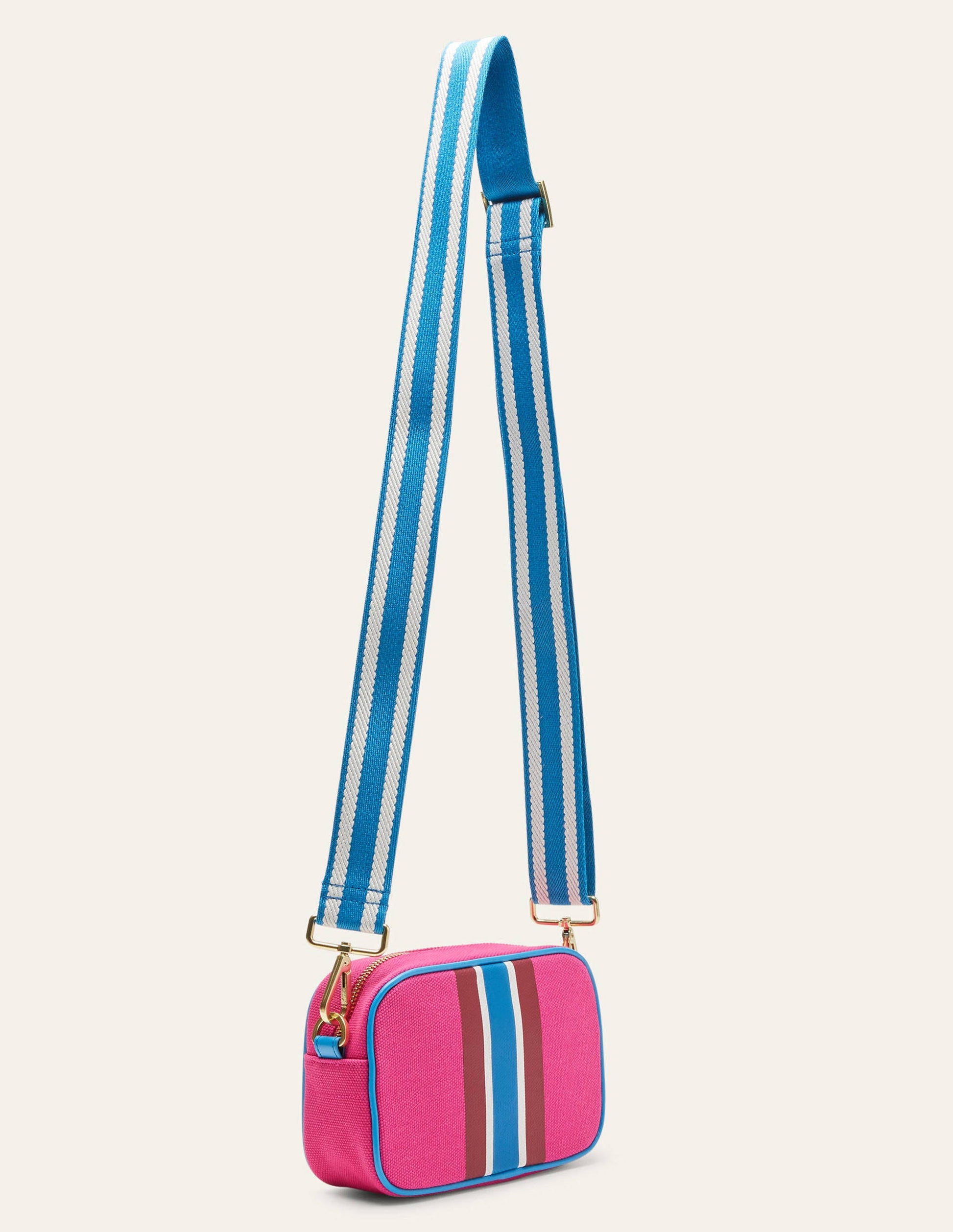 Canvas Crossbody Bag-Festival Pink-3