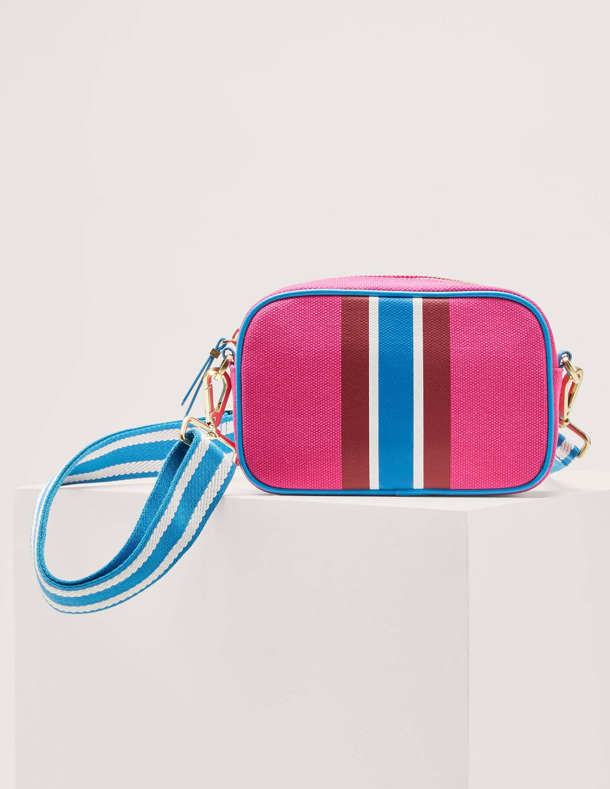 Canvas Crossbody Bag-Festival Pink - Image 1