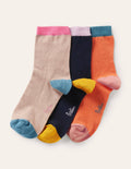 Three Pack Ankle Socks-Plain