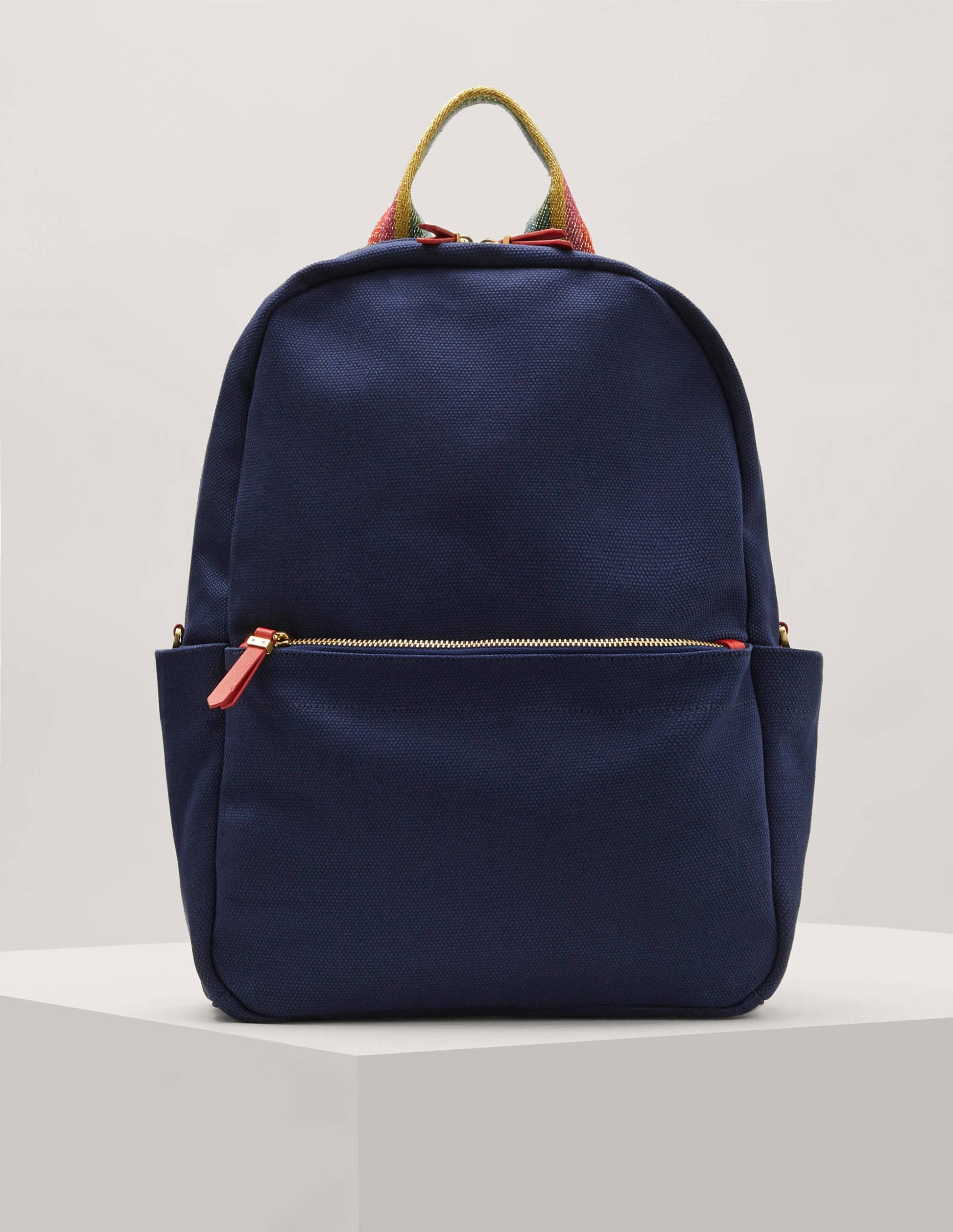 Olivia Canvas Backpack-Navy-1