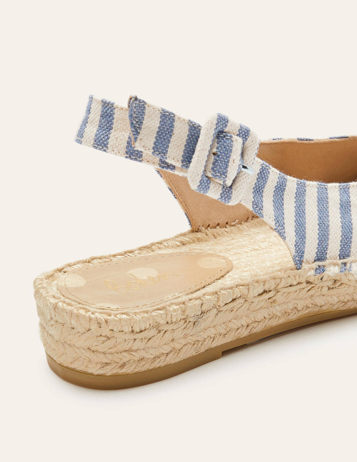 Slingback Espadrille Sandals-Moroccan Blue Stripe - Image 2