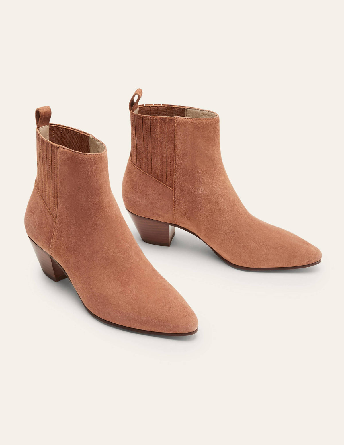 Western Ankle Boots-Tan - Image 1