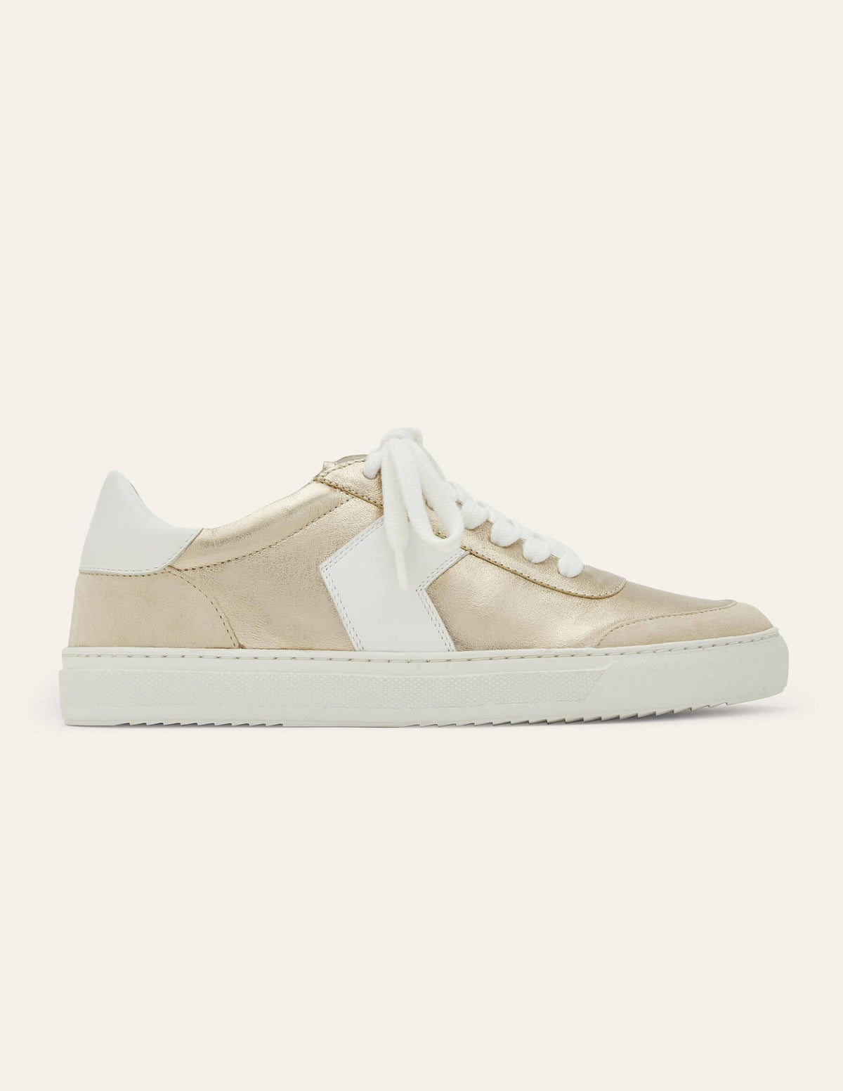 Helen Chevron Trainers-Metallic Gold-2