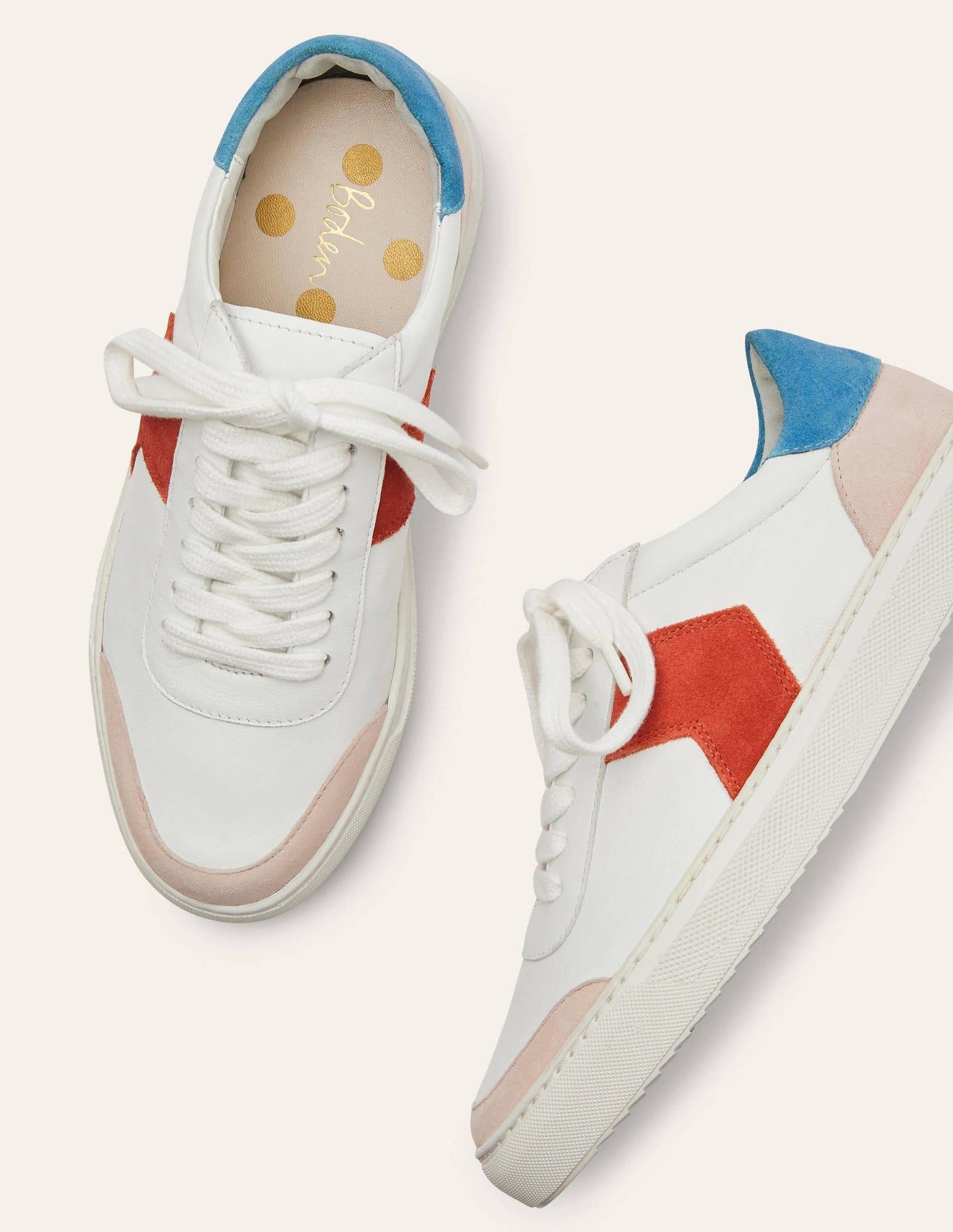 Helen Chevron Trainers-White/School House Blue