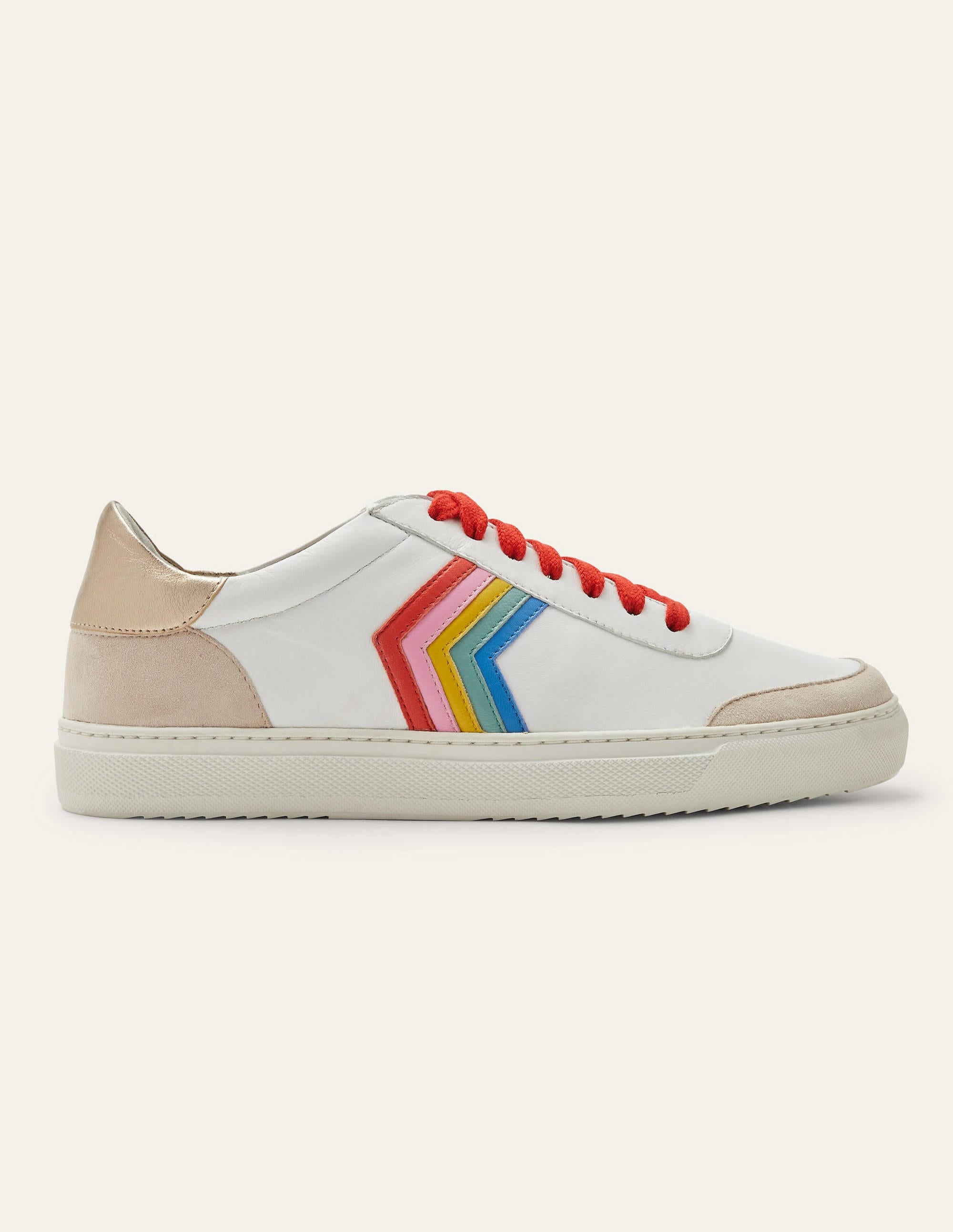Helen Chevron Trainers-White/Firecracker/Rainbow - Image 2