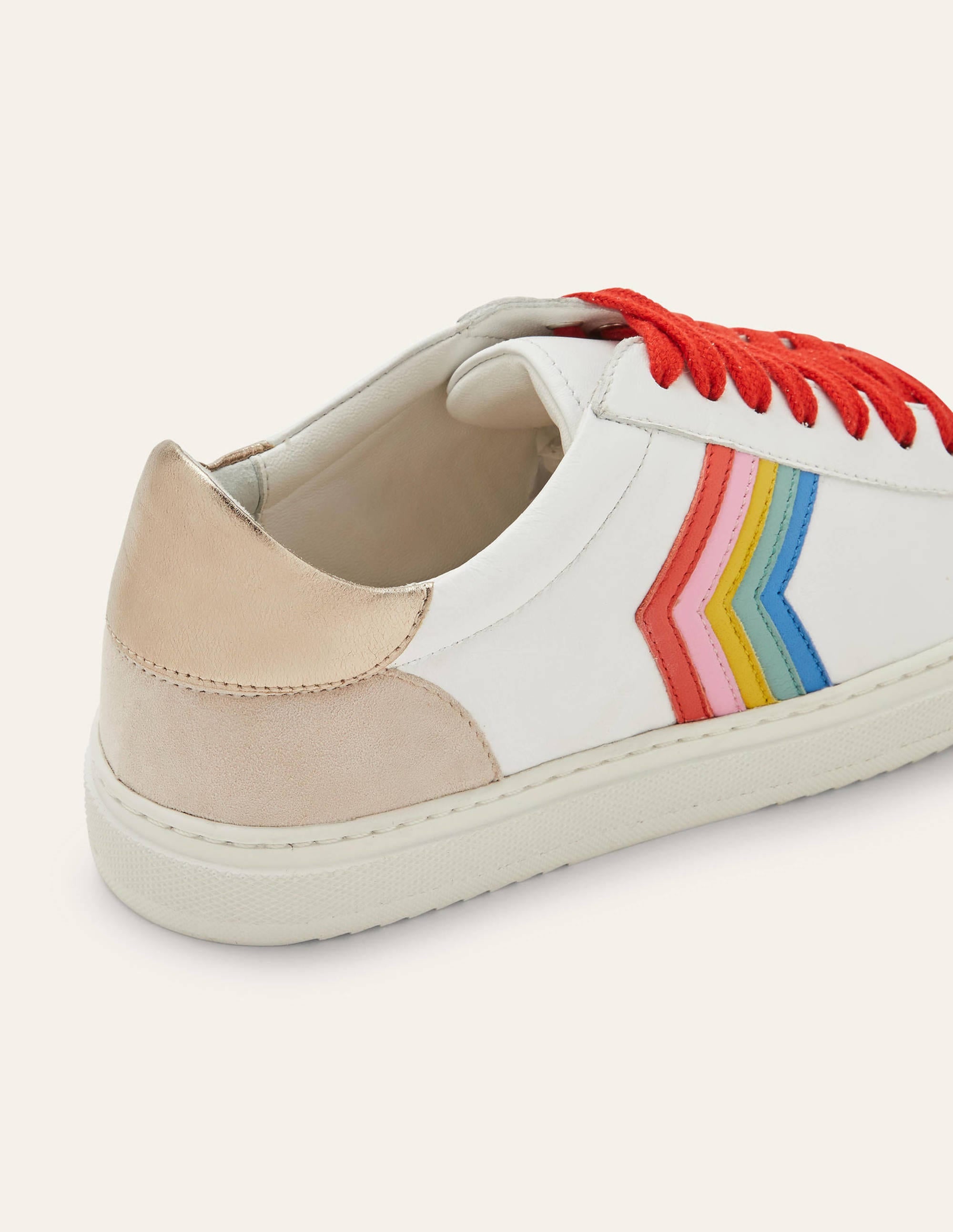 Helen Chevron Trainers-White/Firecracker/Rainbow - Image 3
