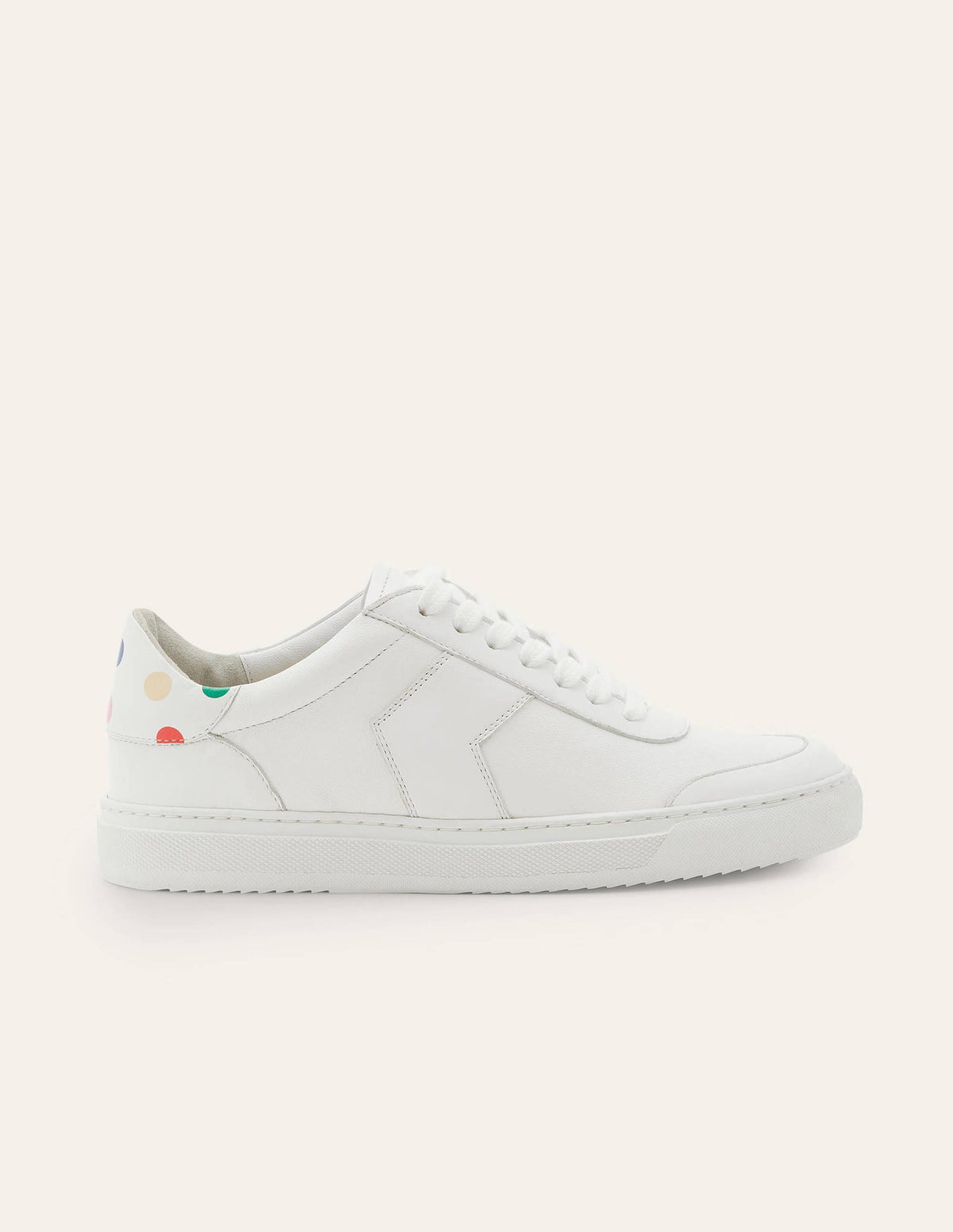 Helen Chevron Trainers-White/Multi Spot - Image 3