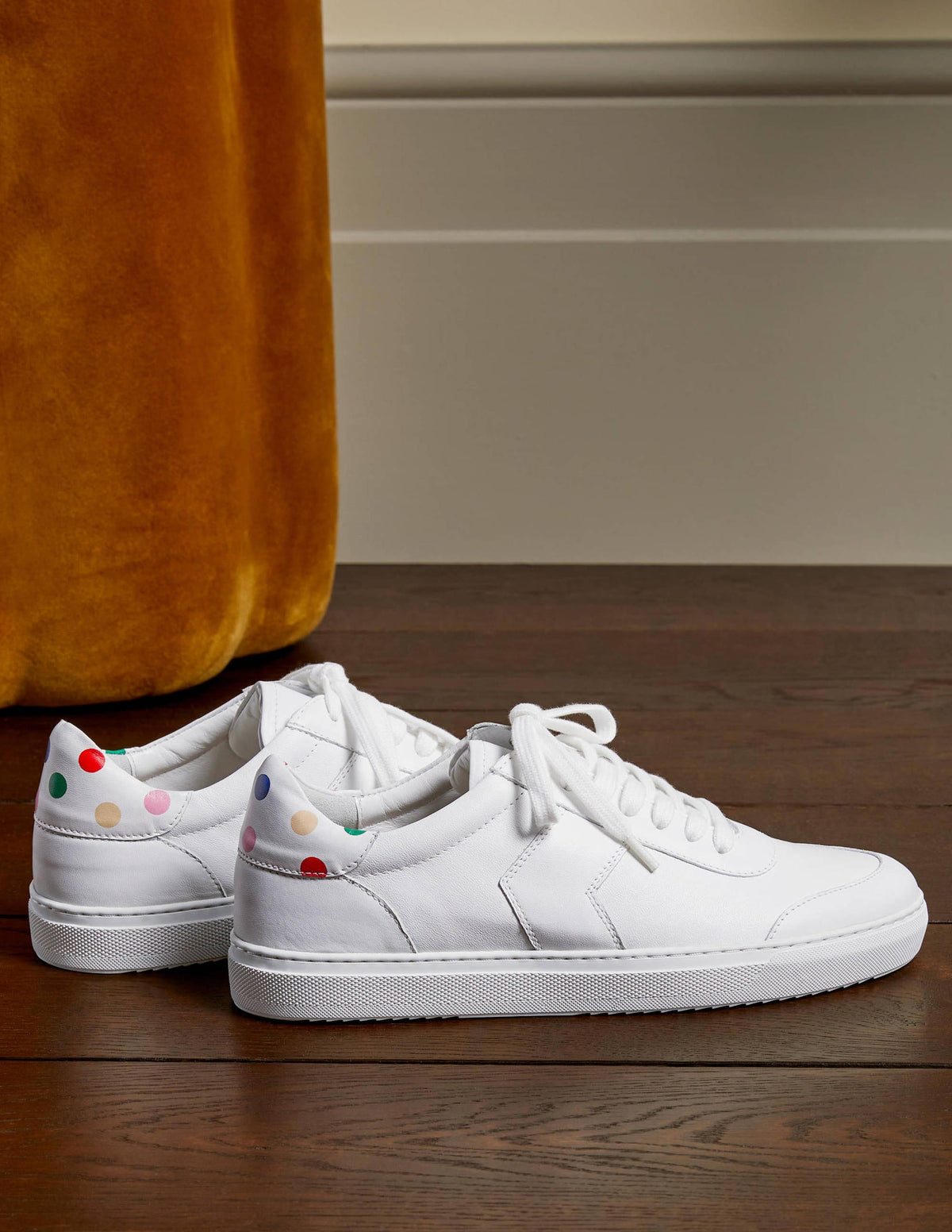 Helen Chevron Trainers-White/Multi Spot - Image 5