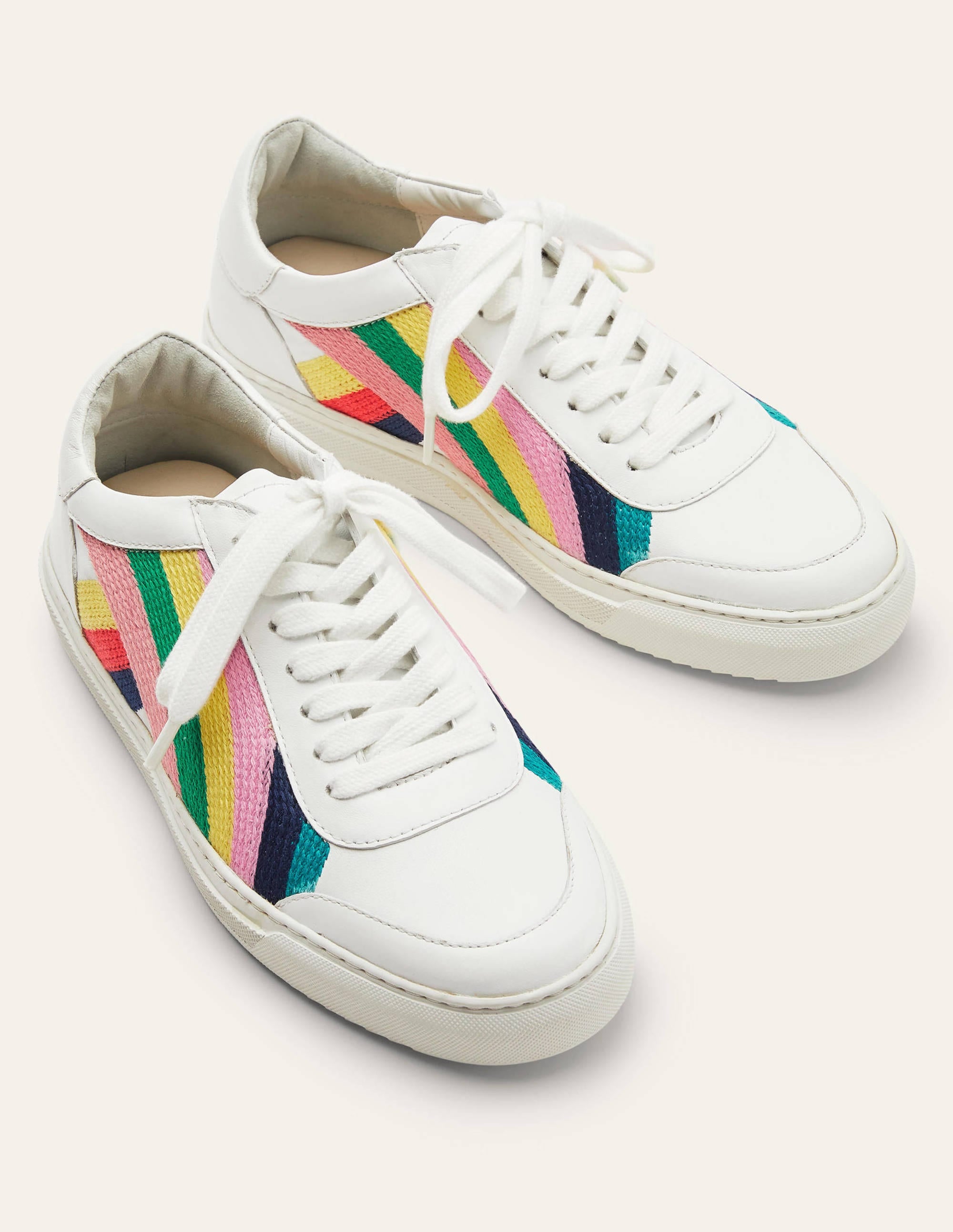 Helen Chevron Trainers-Rainbow Embroidered - Image 1