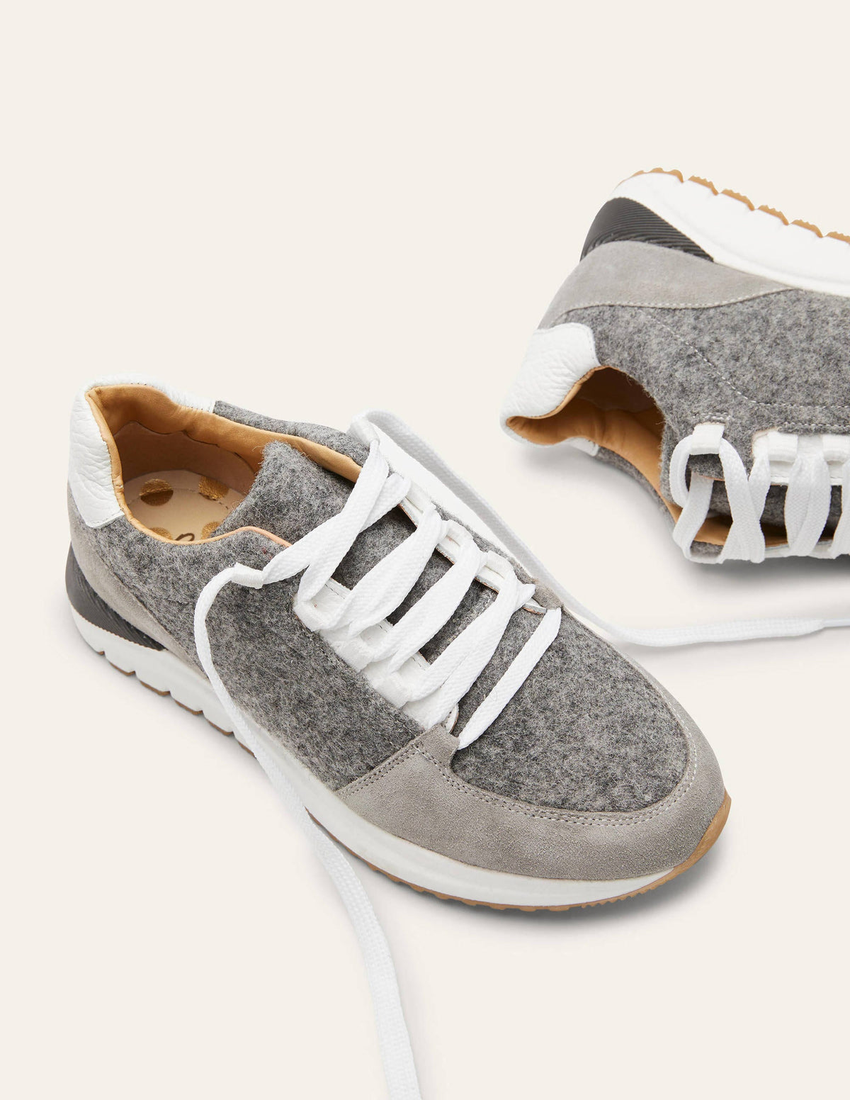 Classic Trainers-Grey Marl Melton/Grey Suede - Image 1