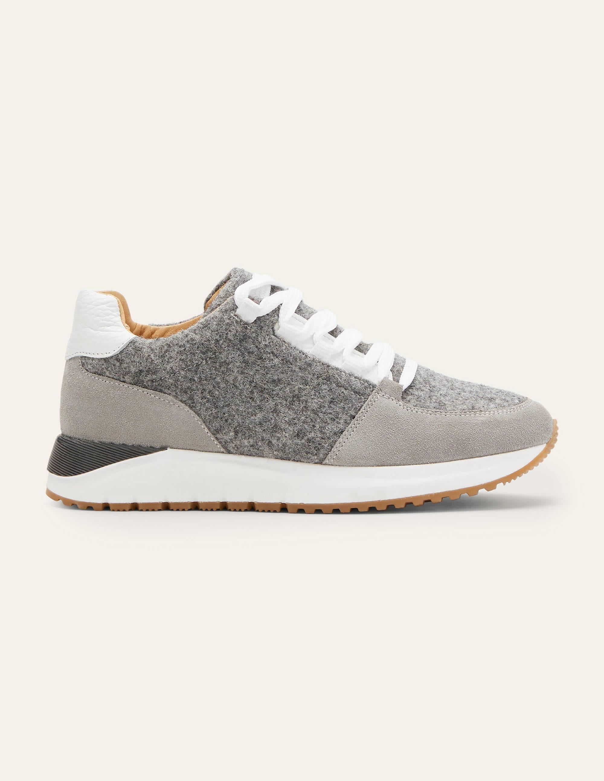 Classic Trainers-Grey Marl Melton/Grey Suede - Image 2