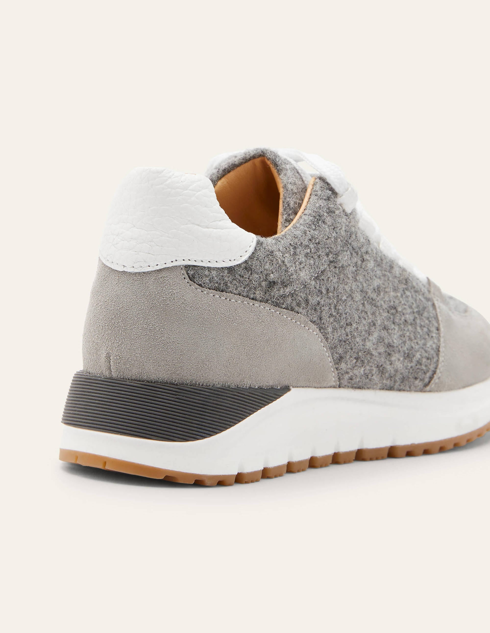Classic Trainers-Grey Marl Melton/Grey Suede - Image 3