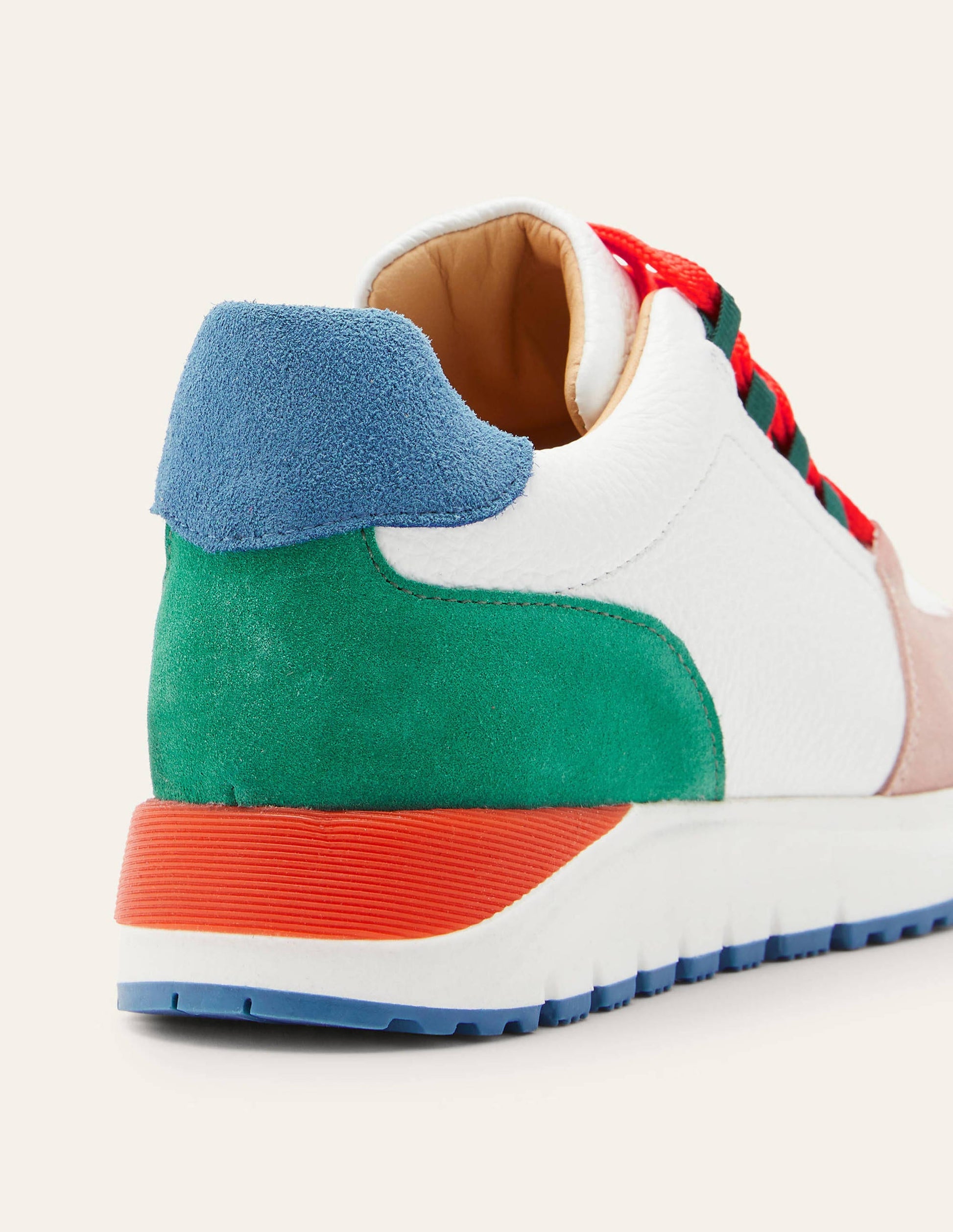 Classic Trainers-White/Cherry Red/Blue-3