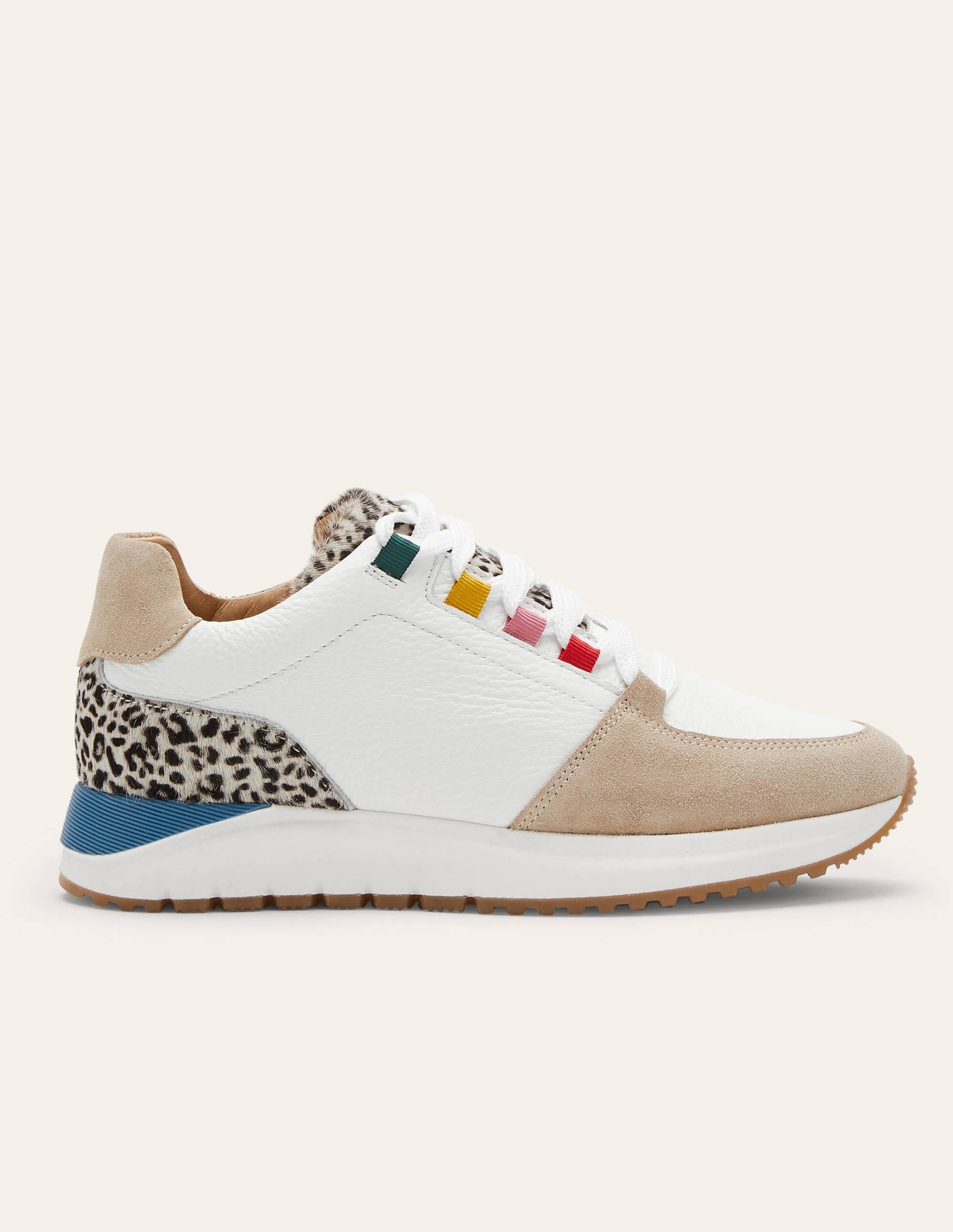 Classic Trainers-White/Blue/Leopard - Image 2
