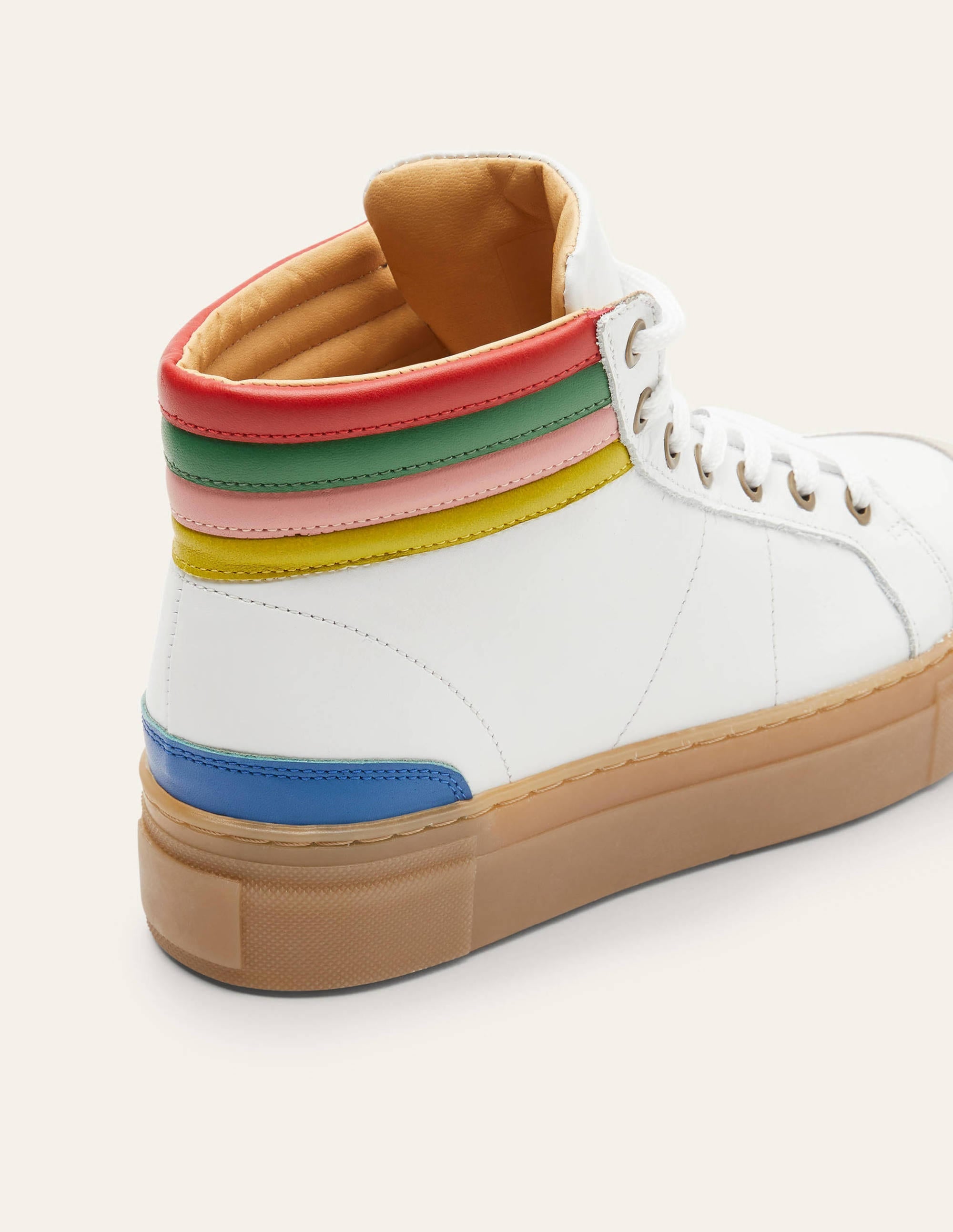 Amber High Top Trainers-White Multi - Image 4