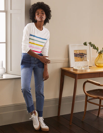 Amber High Top Trainers-White Multi-5