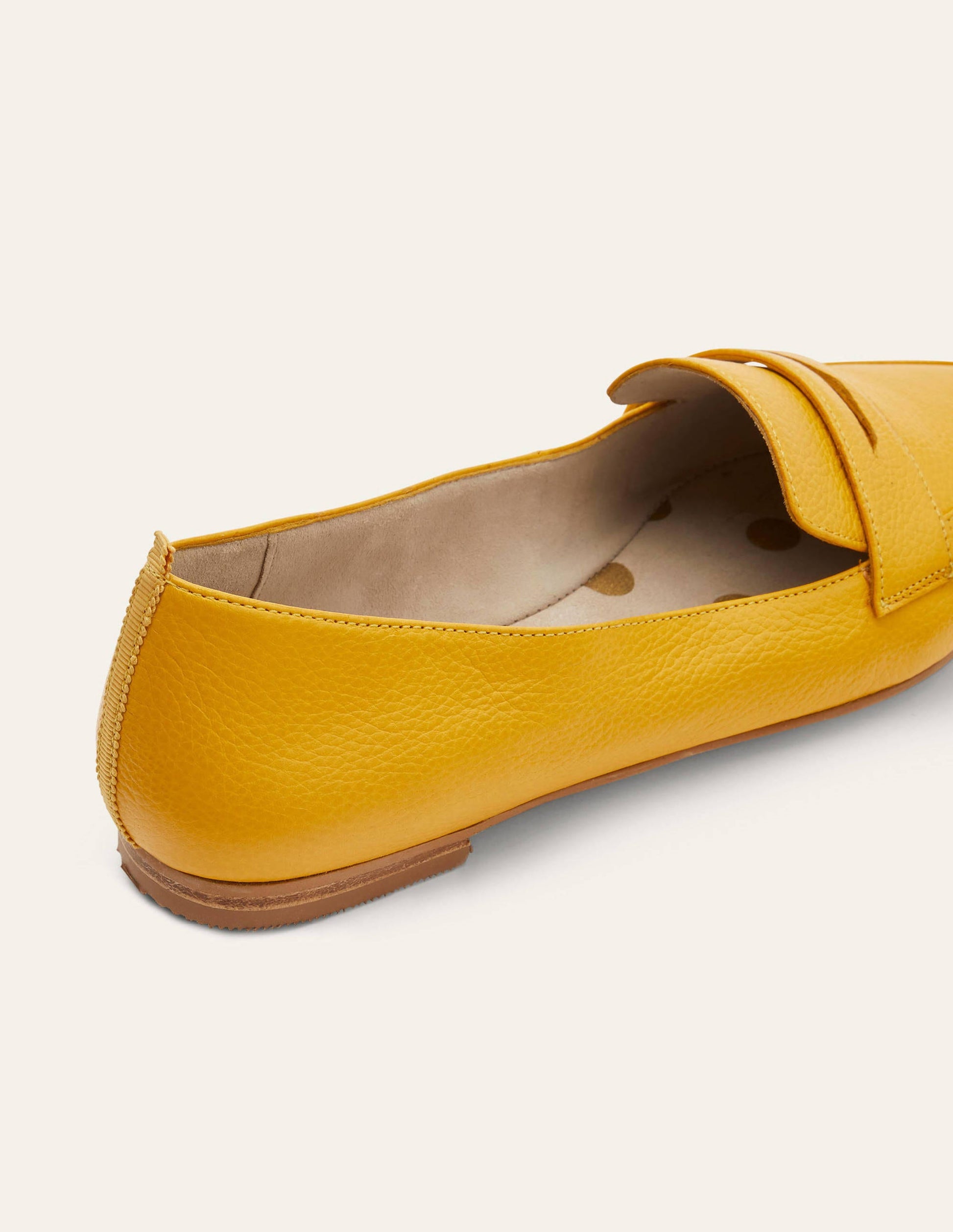 Flexi Sole Penny Loafers-Honey Gold-2