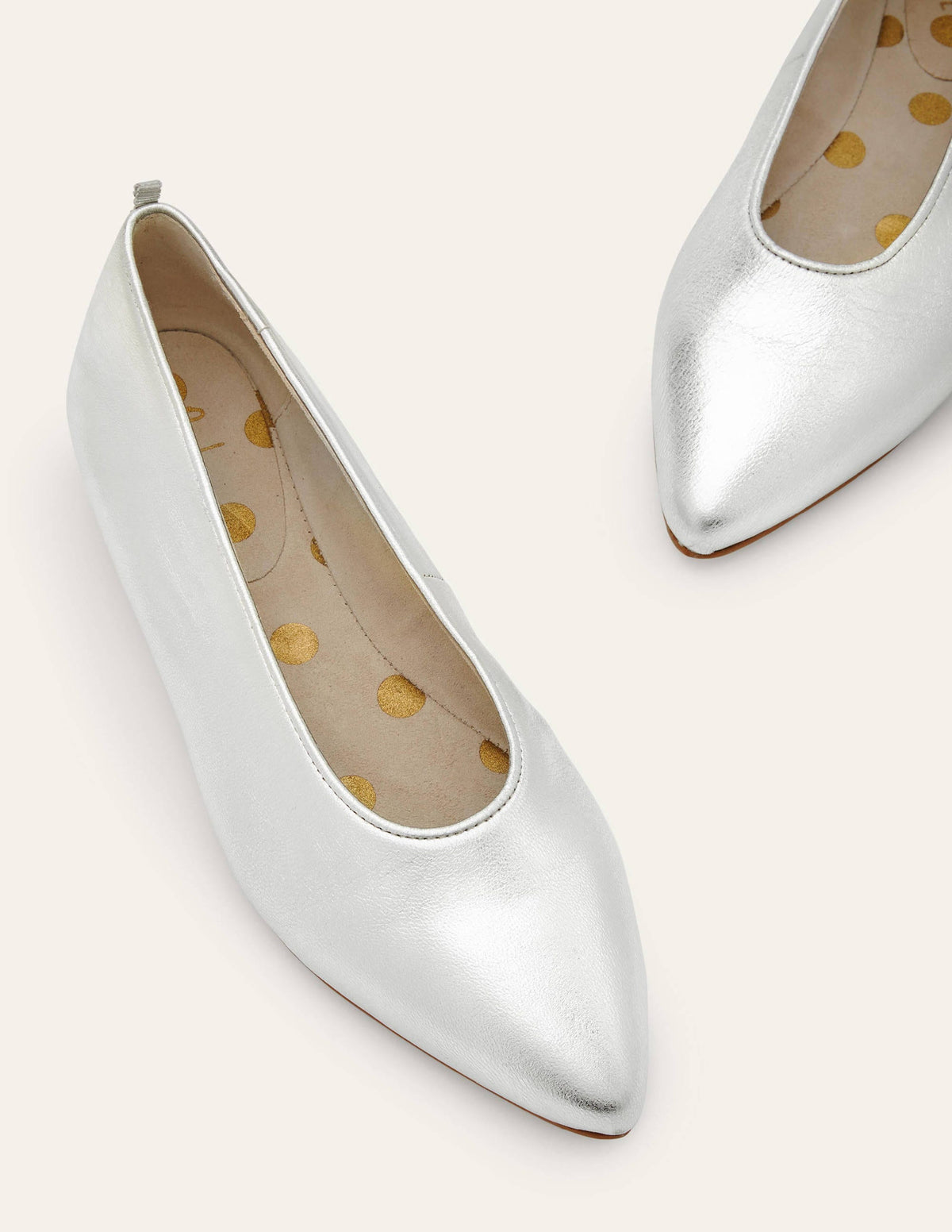 Catriona Ballerinas-Silver Metallic - Image 1