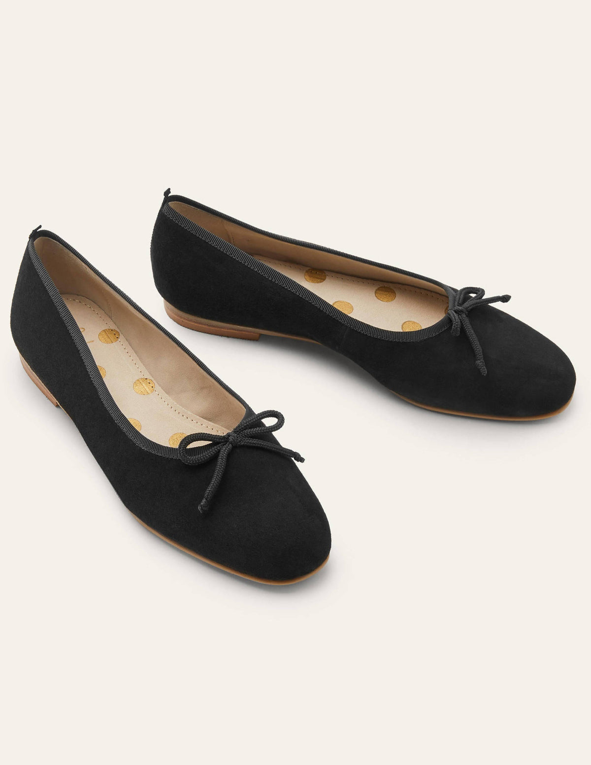 High Cut Ballerinas-Black Suede - Image 1