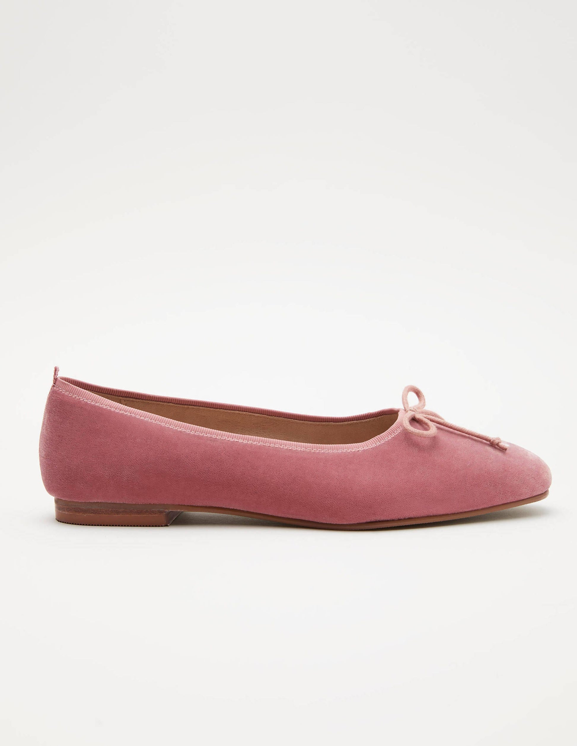 High Cut Ballerinas-Dusty Rose Velvet-1