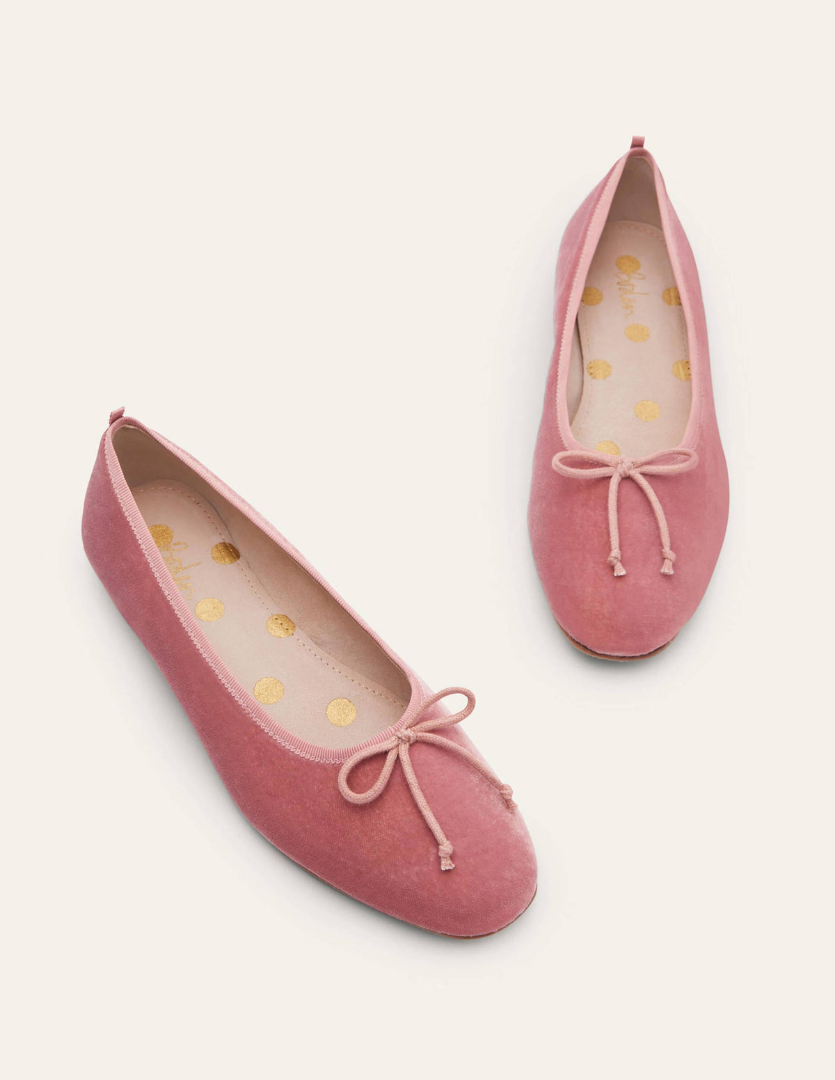 High Cut Ballerinas-Dusty Rose Velvet-2