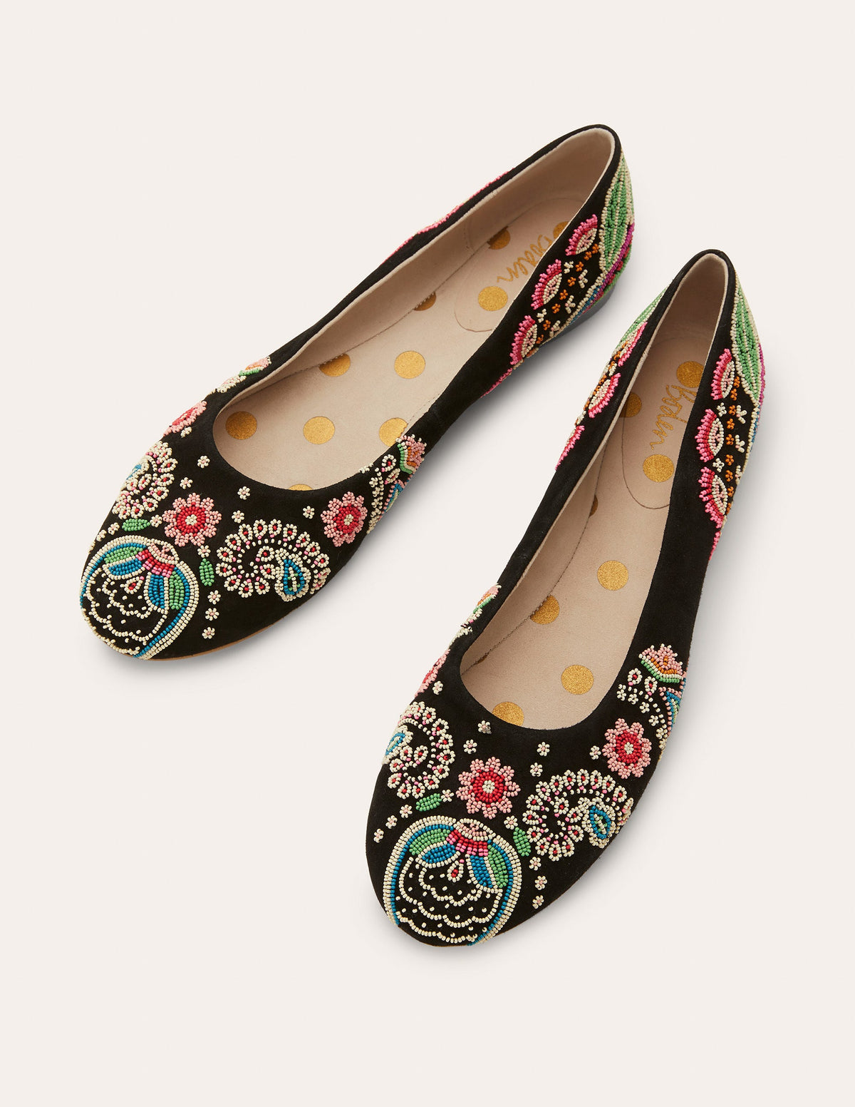 Embellished Ballerinas-Black Multi-1