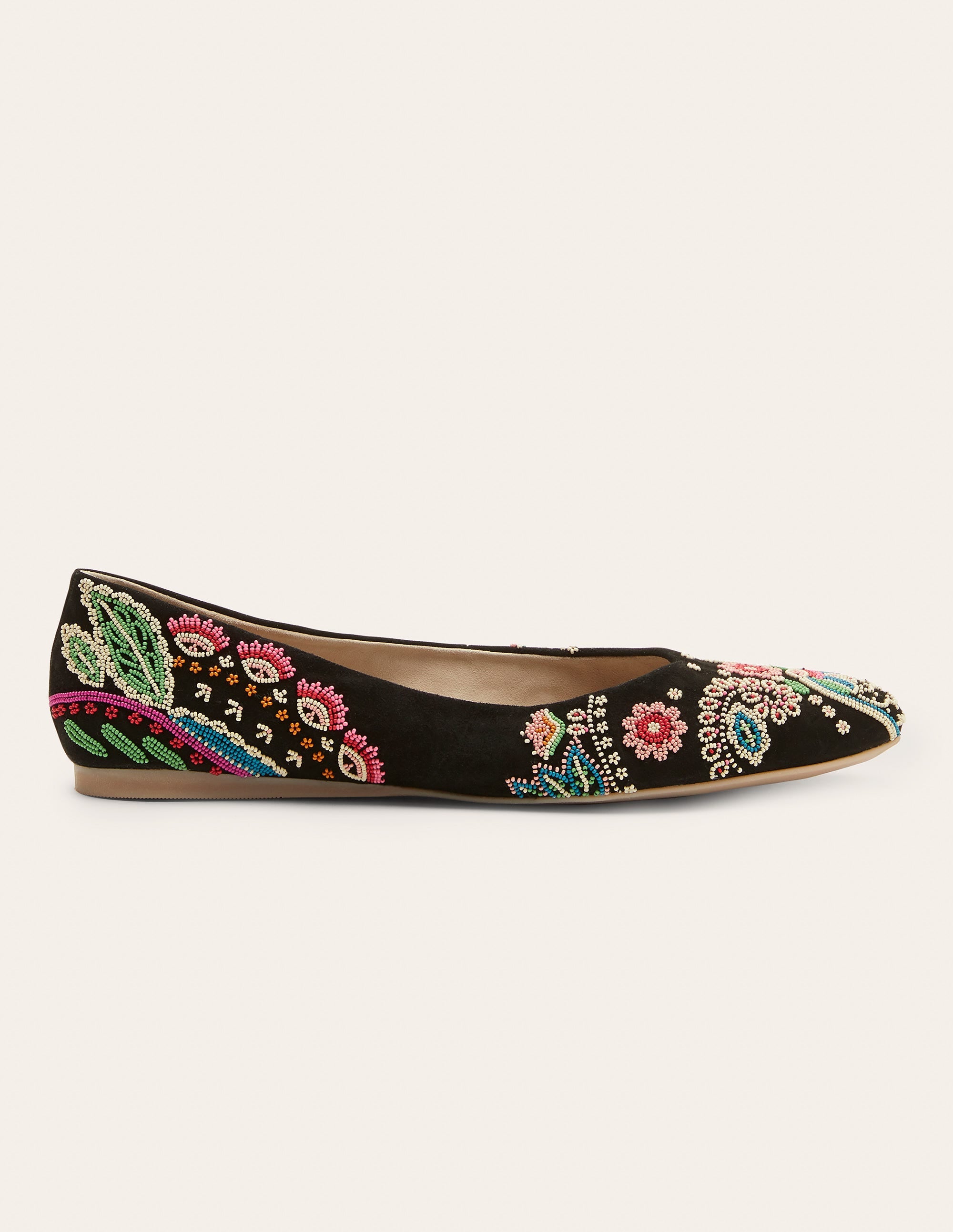 Embellished Ballerinas-Black Multi - Image 2