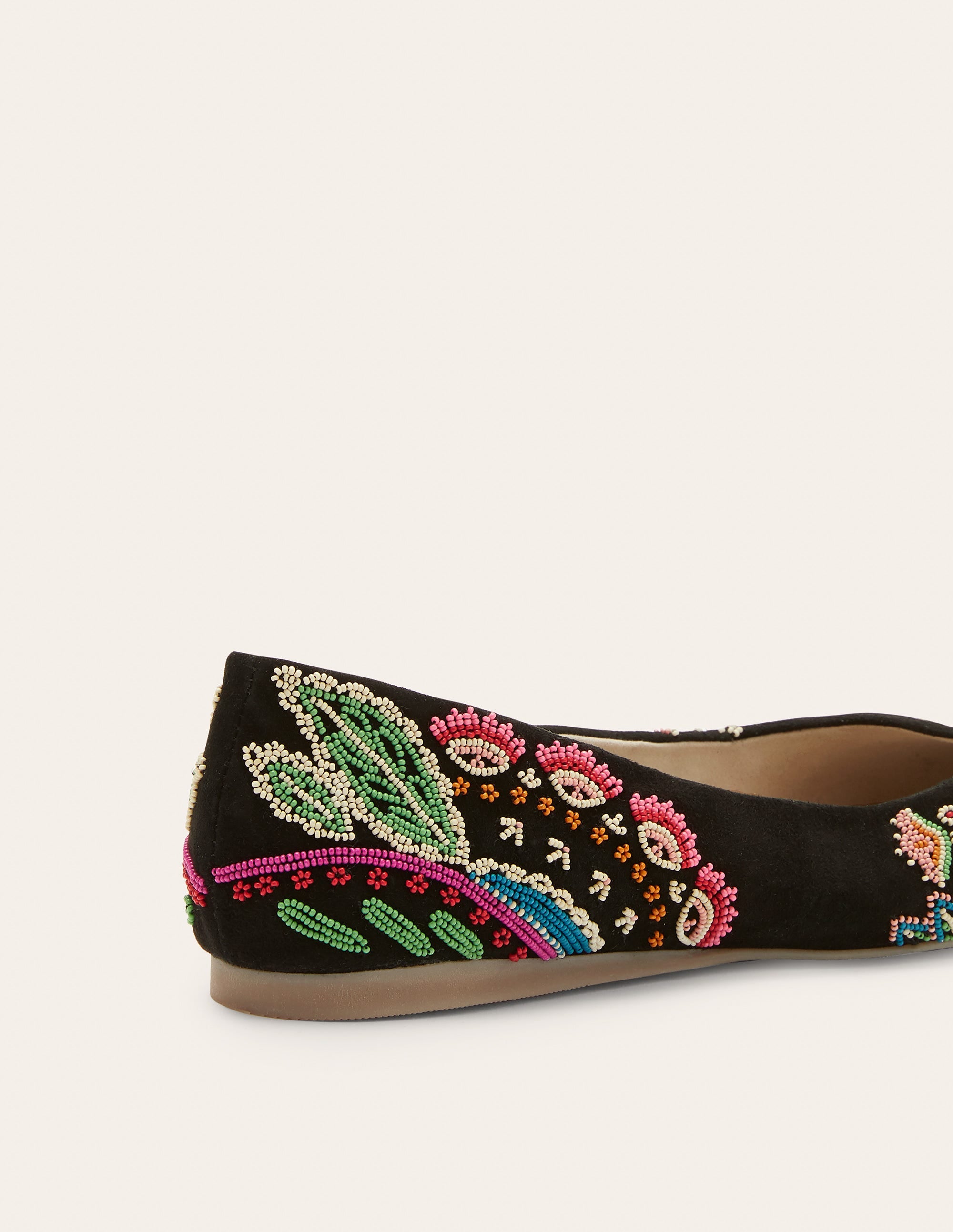 Embellished Ballerinas-Black Multi - Image 3