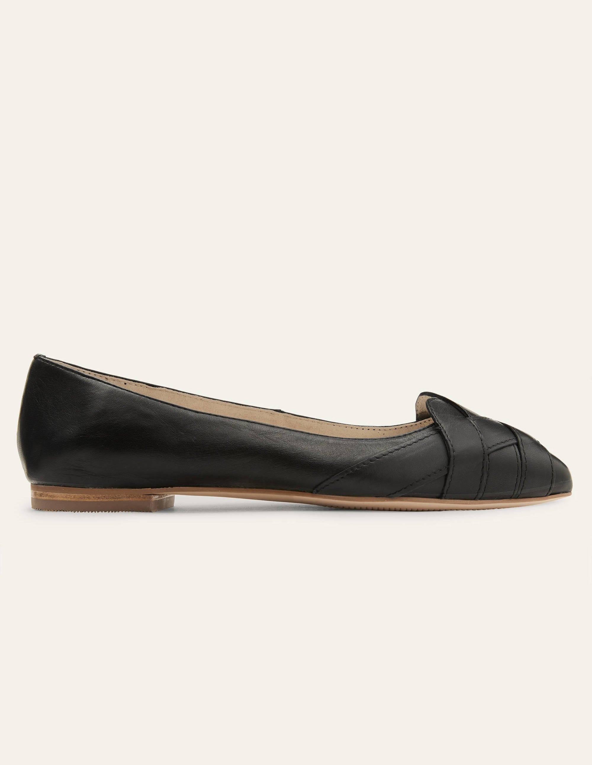 Woven Toe Ballerinas-Black - Image 2