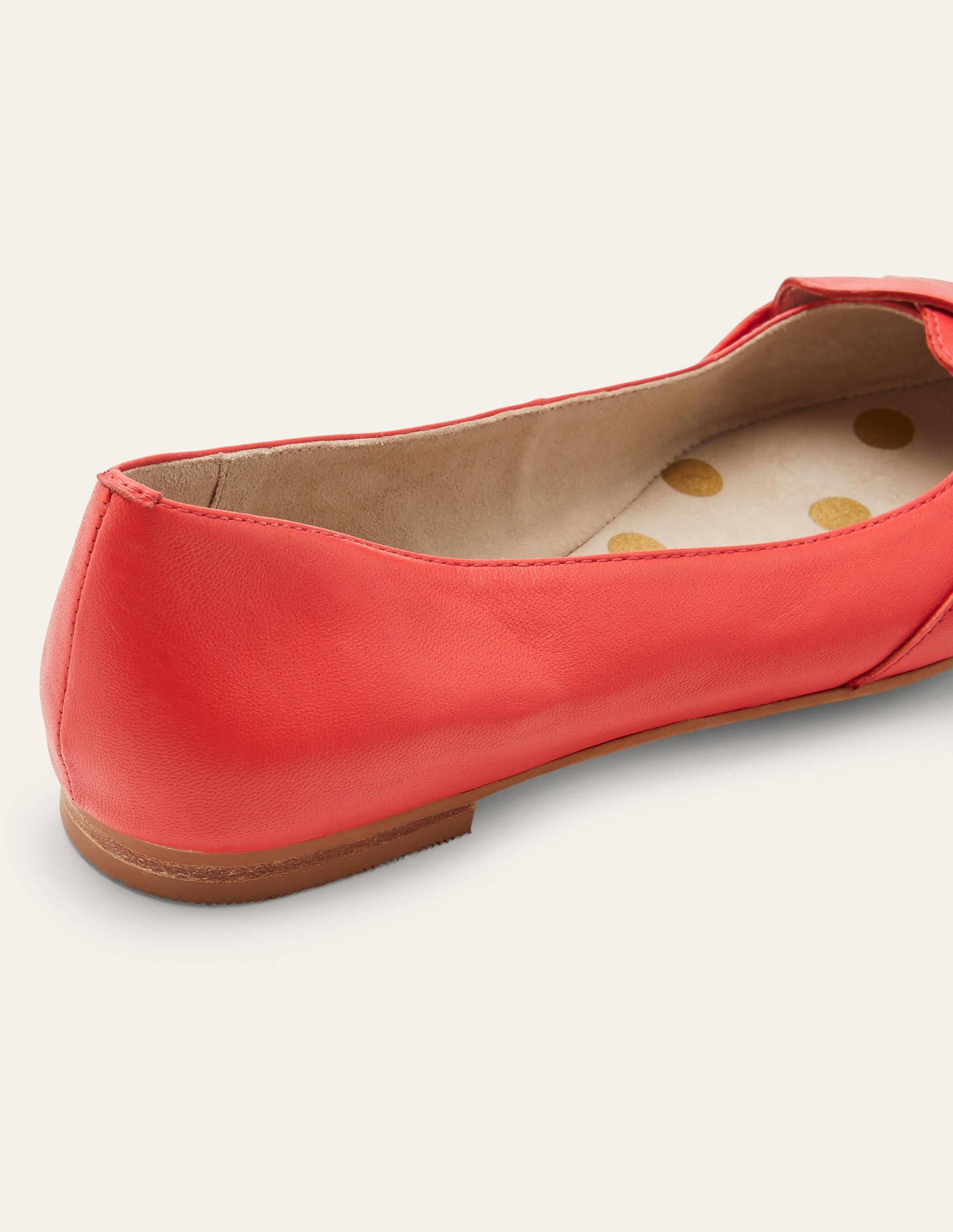 Woven Toe Ballerinas-Cherry Red - Image 4