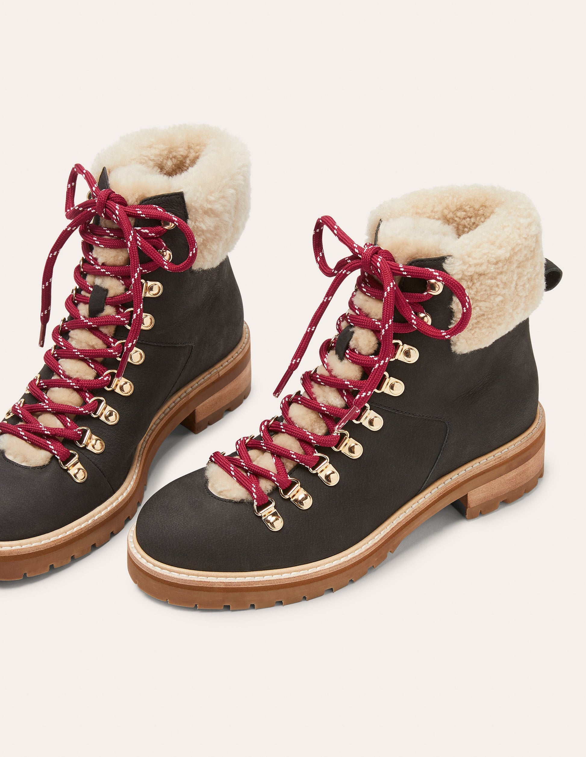 Lace-up Hiking Boots-Black-2