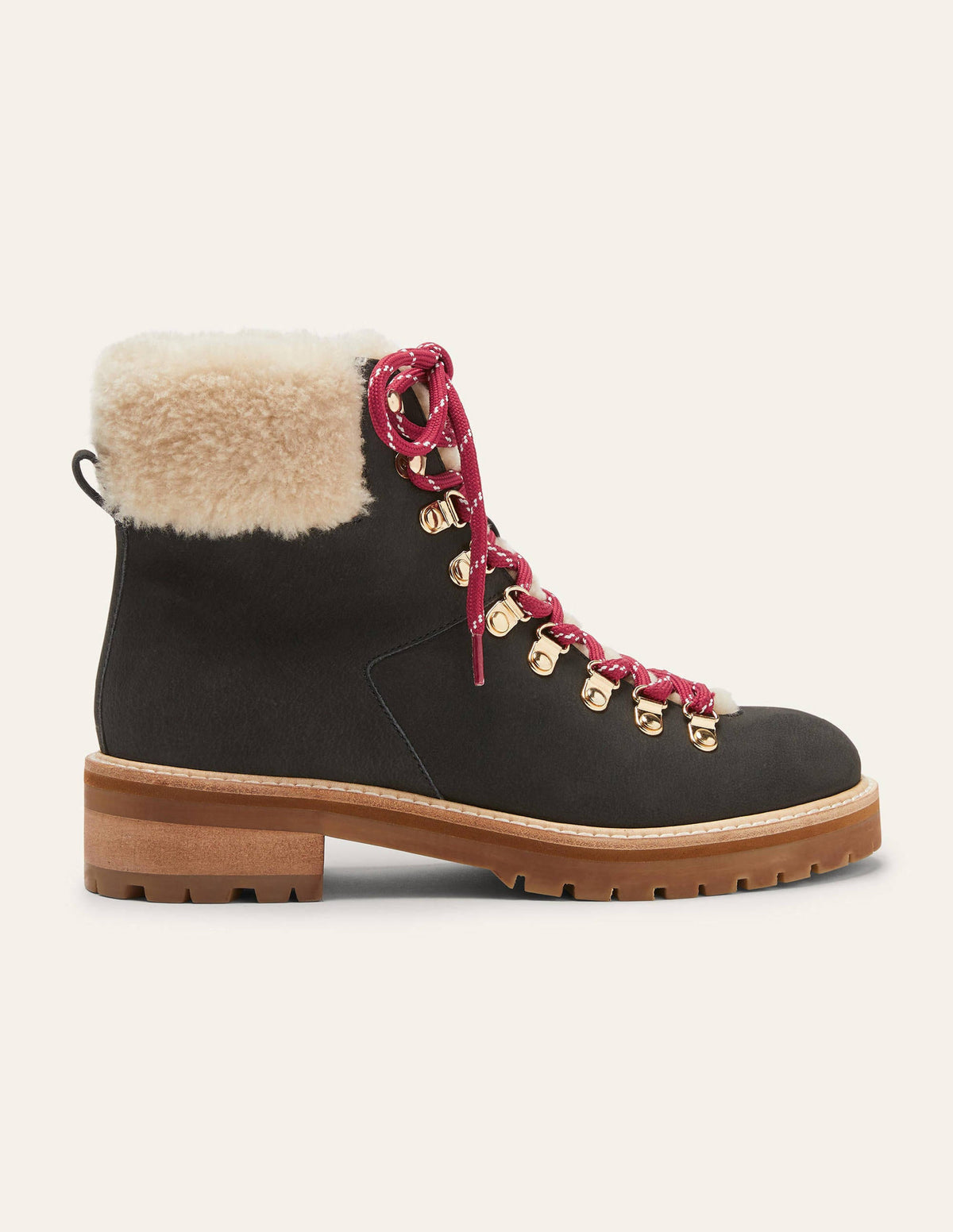 Lace-up Hiking Boots-Black - Image 3
