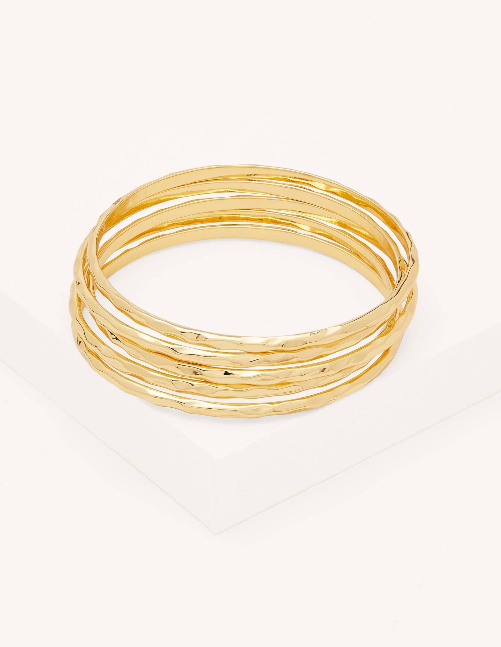 Hammered Bangles-Gold - Image 1