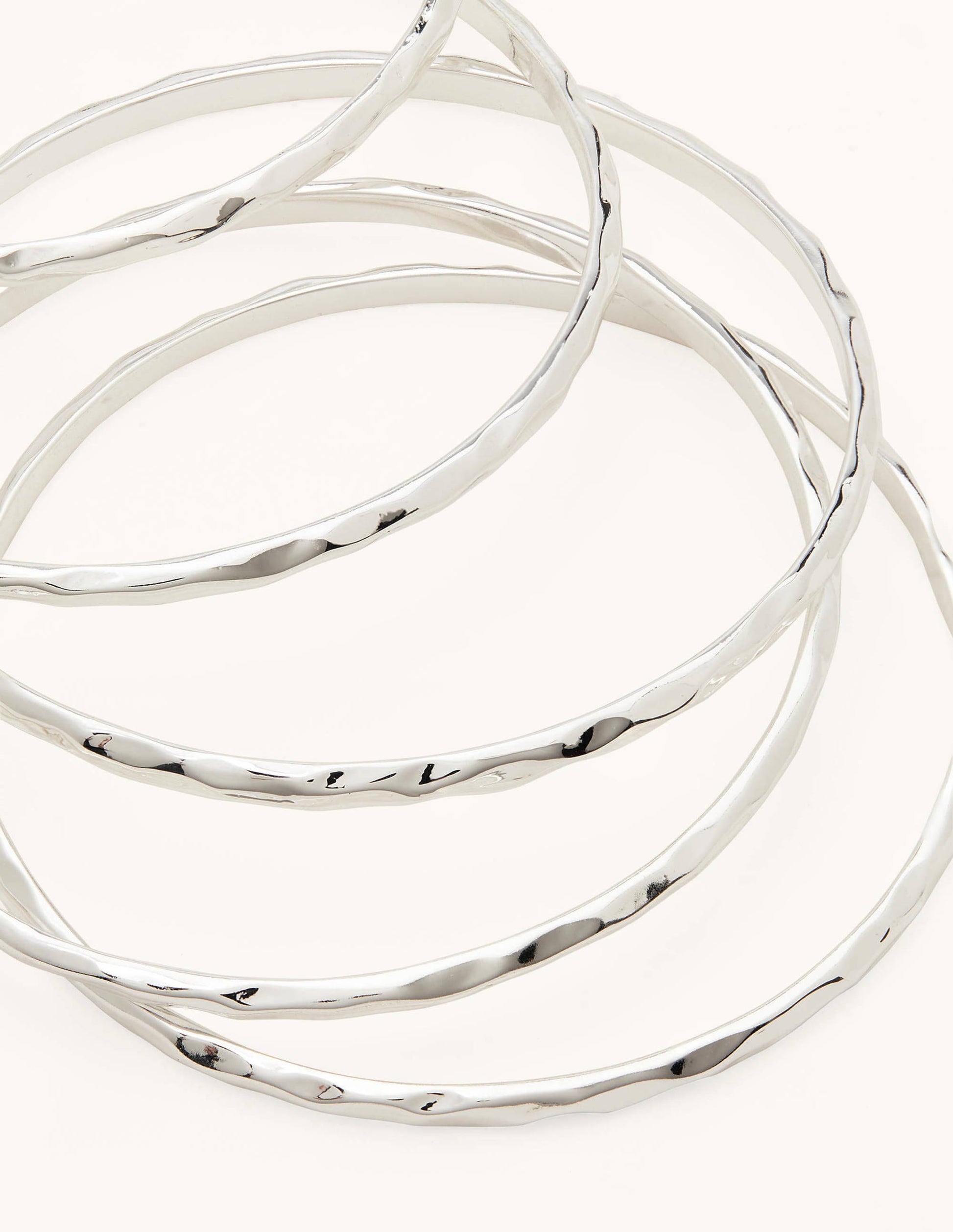 Hammered Bangles-Silver-2