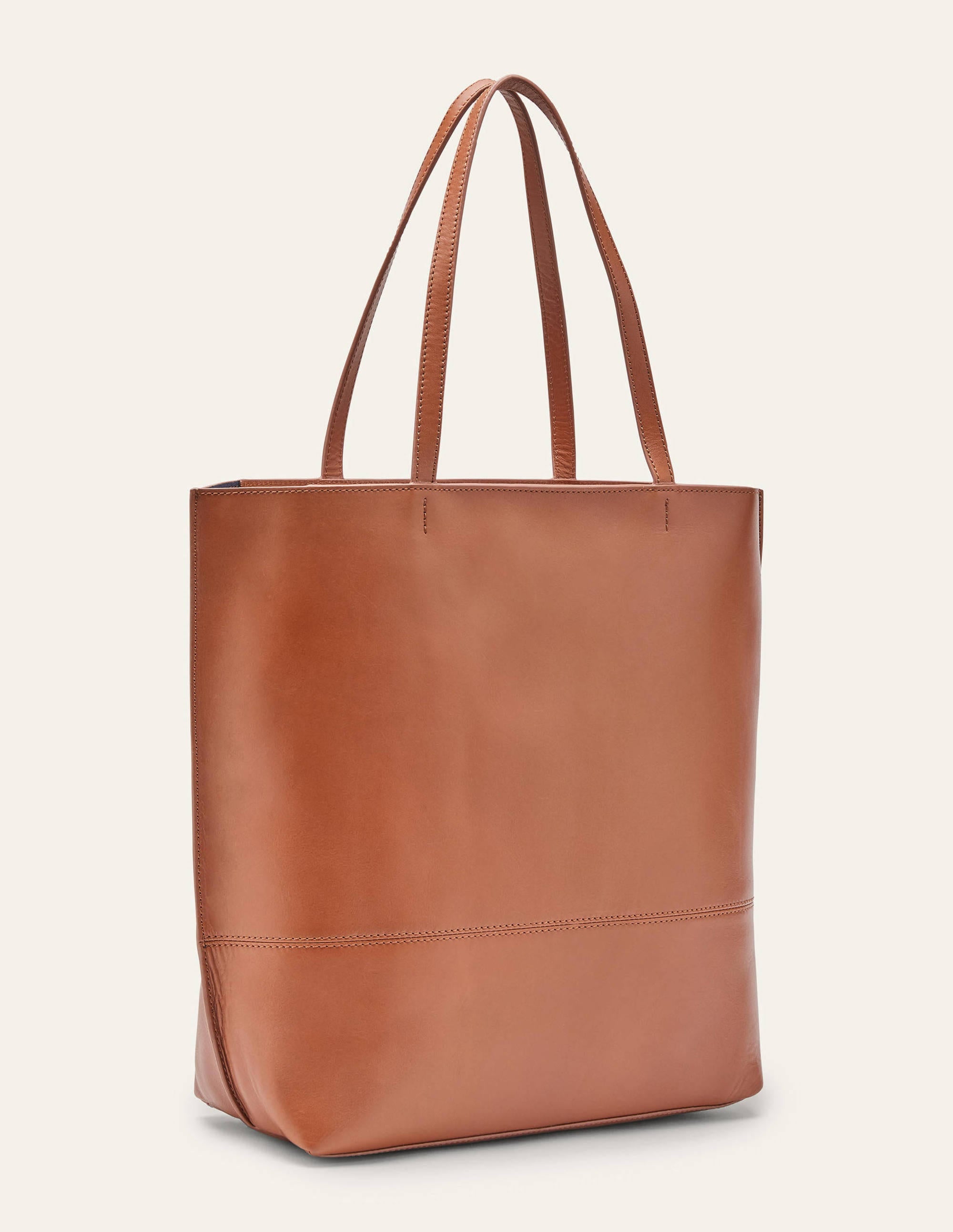 Leather Tote Bag-Tan - Image 4