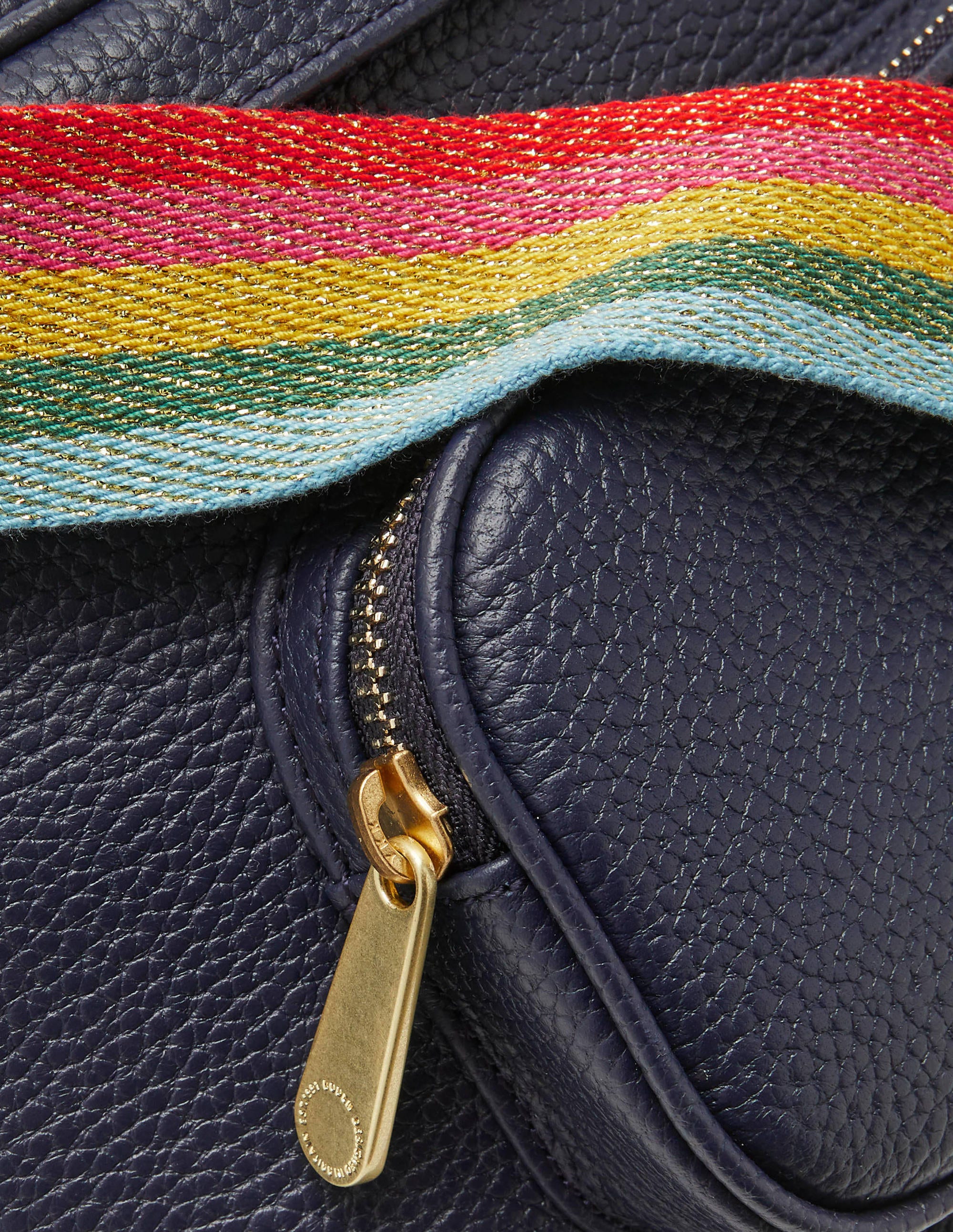 Leather Bumbag-Navy - Image 3