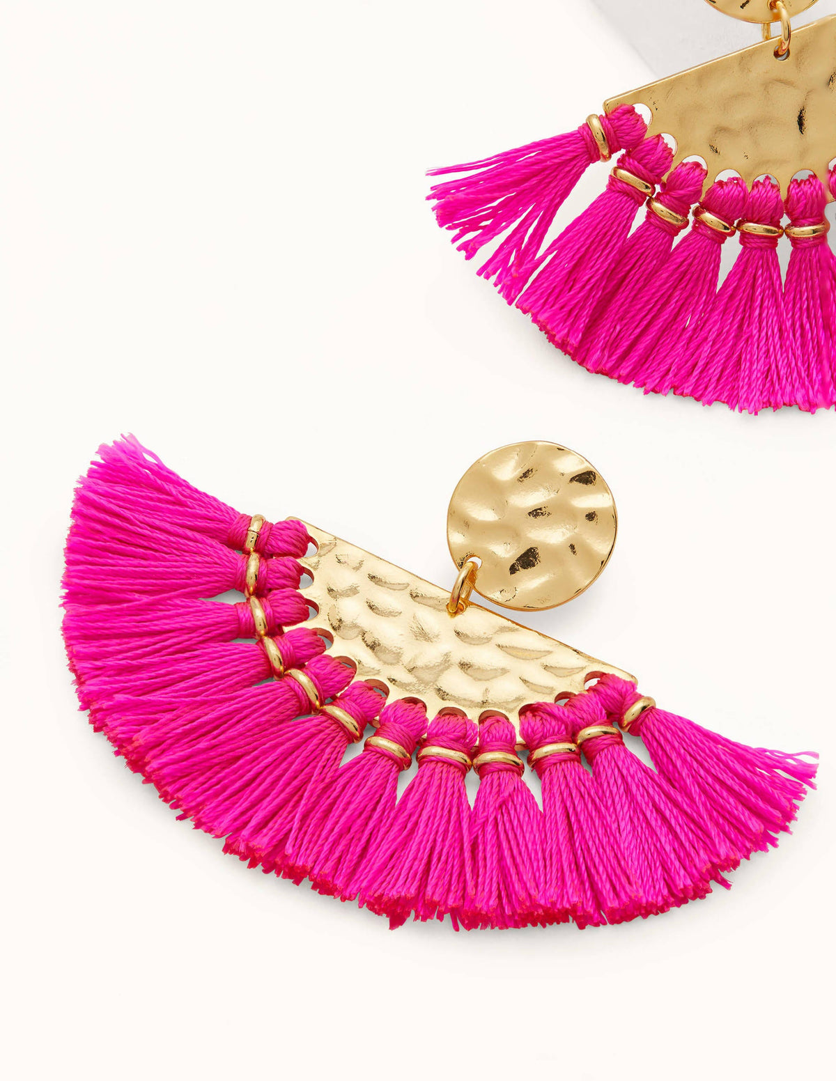 Statement Tassel Earrings-Party Pink - Image 2