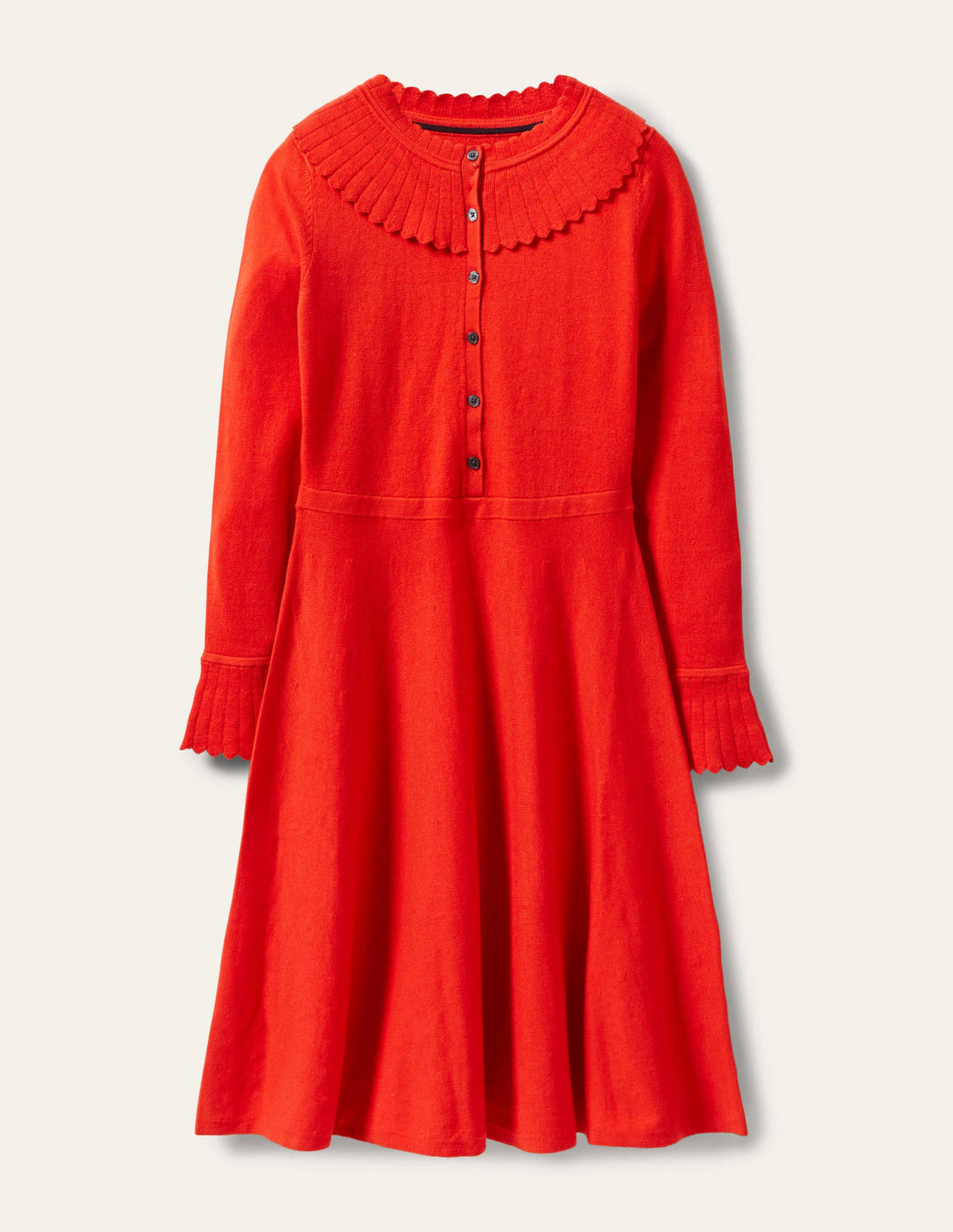 Abercorn Knitted Dress-Cherry Red - Image 6