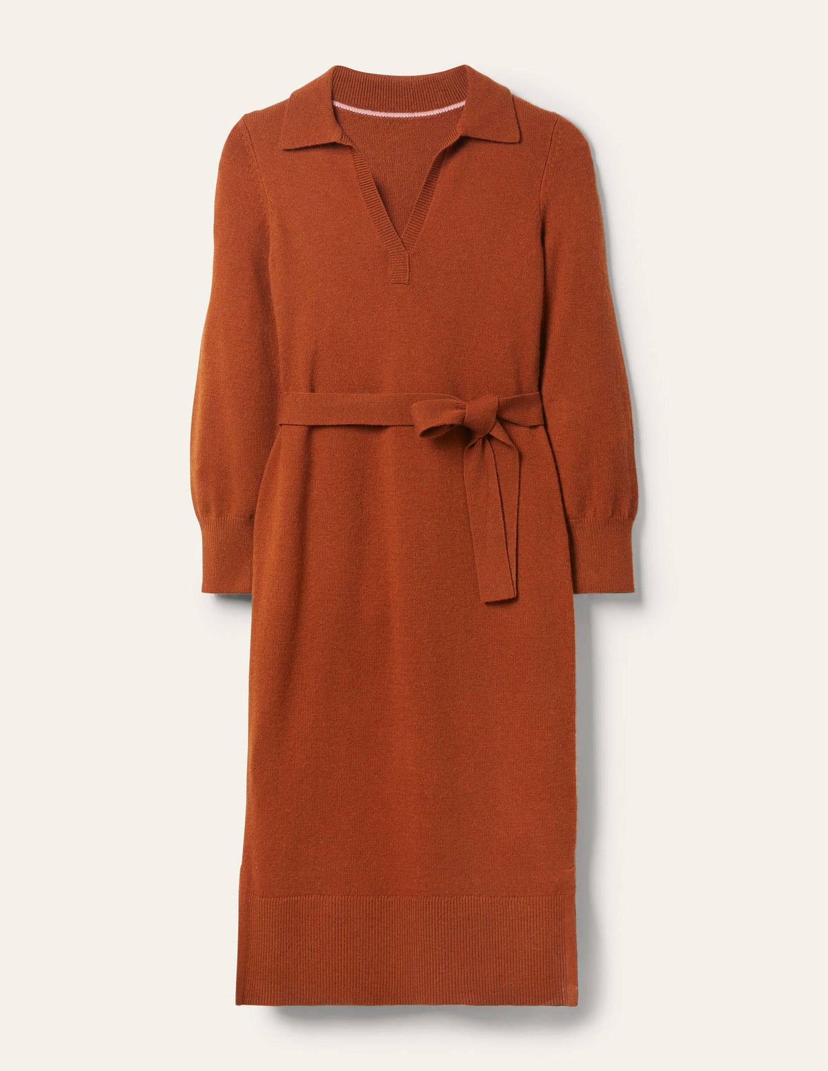 Harriet Knitted Midi Dress-Rust - Image 5