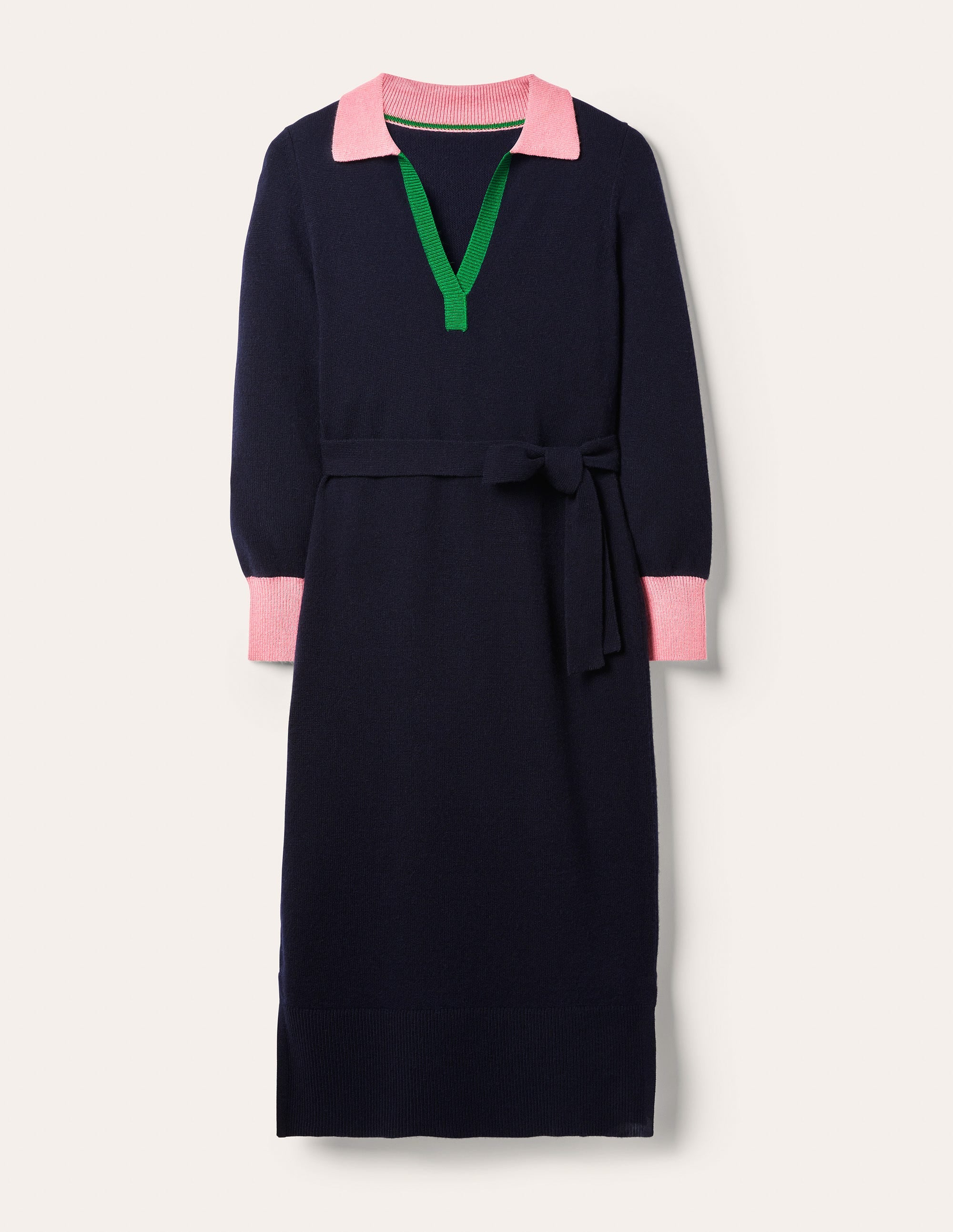 Harriet Knitted Midi Dress-Navy - Image 5