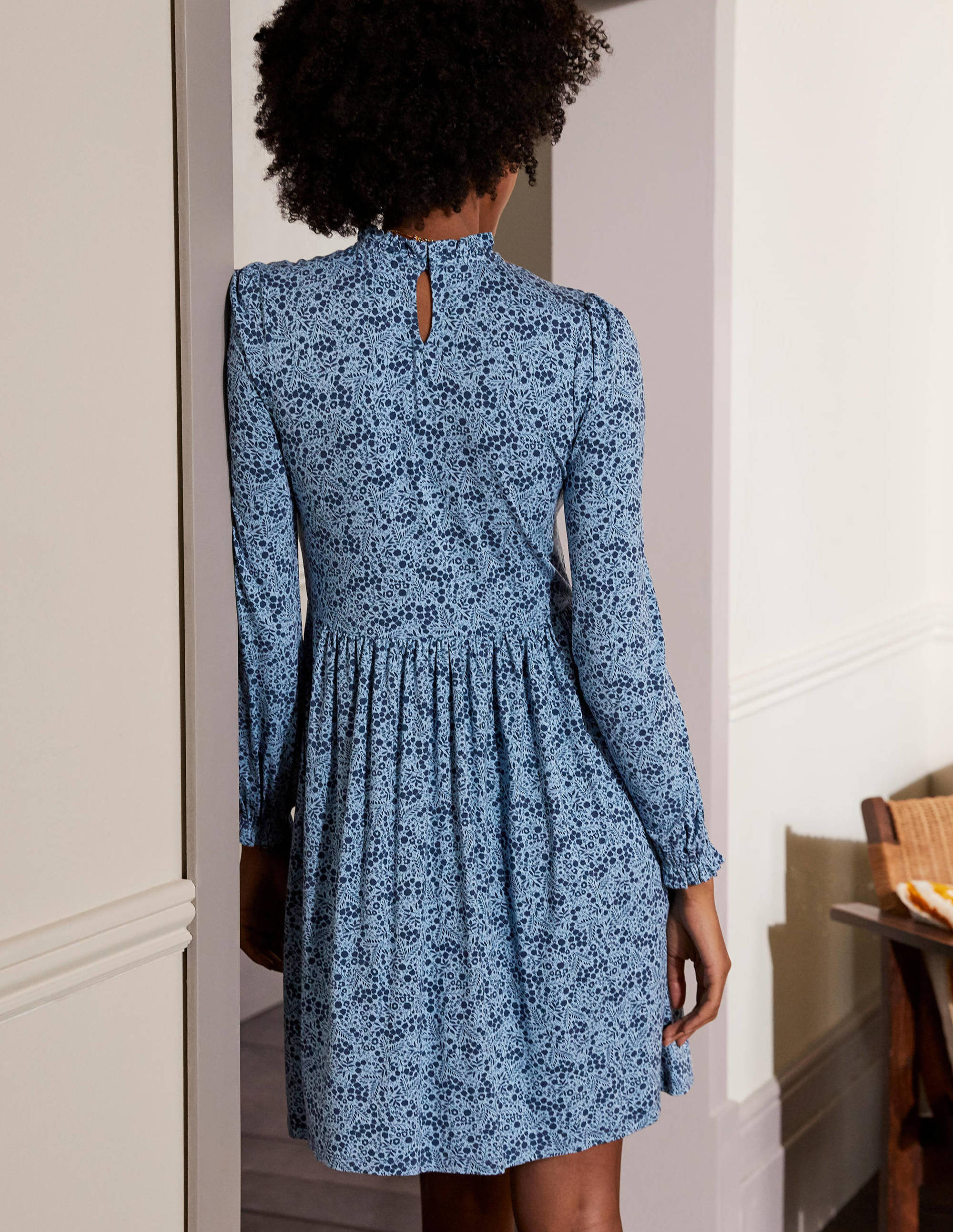 Clara Jersey Dress-Frost Blue, Enchanting Forest - Image 3