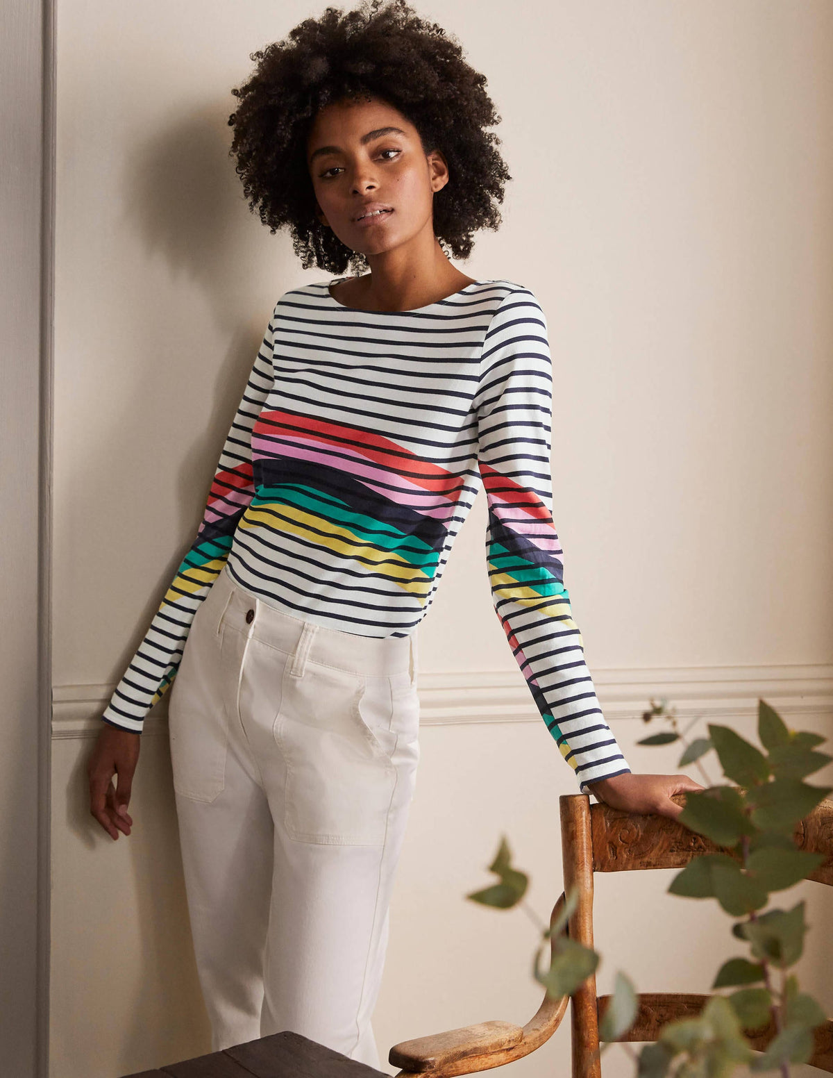 Long Sleeve Breton Top-Rainbow Placement Breton-4