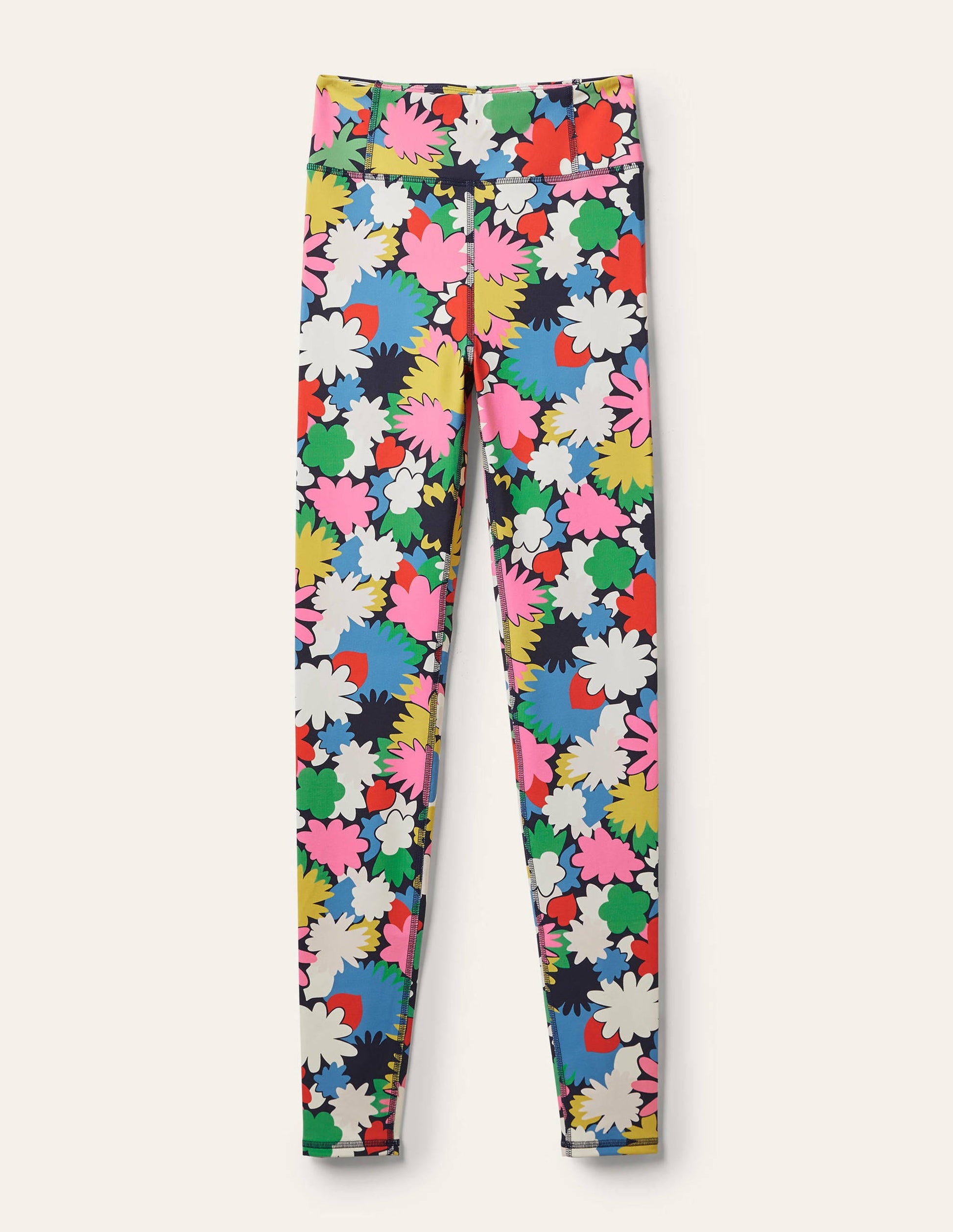 High Waisted Leggings-Navy, Paint Box-5