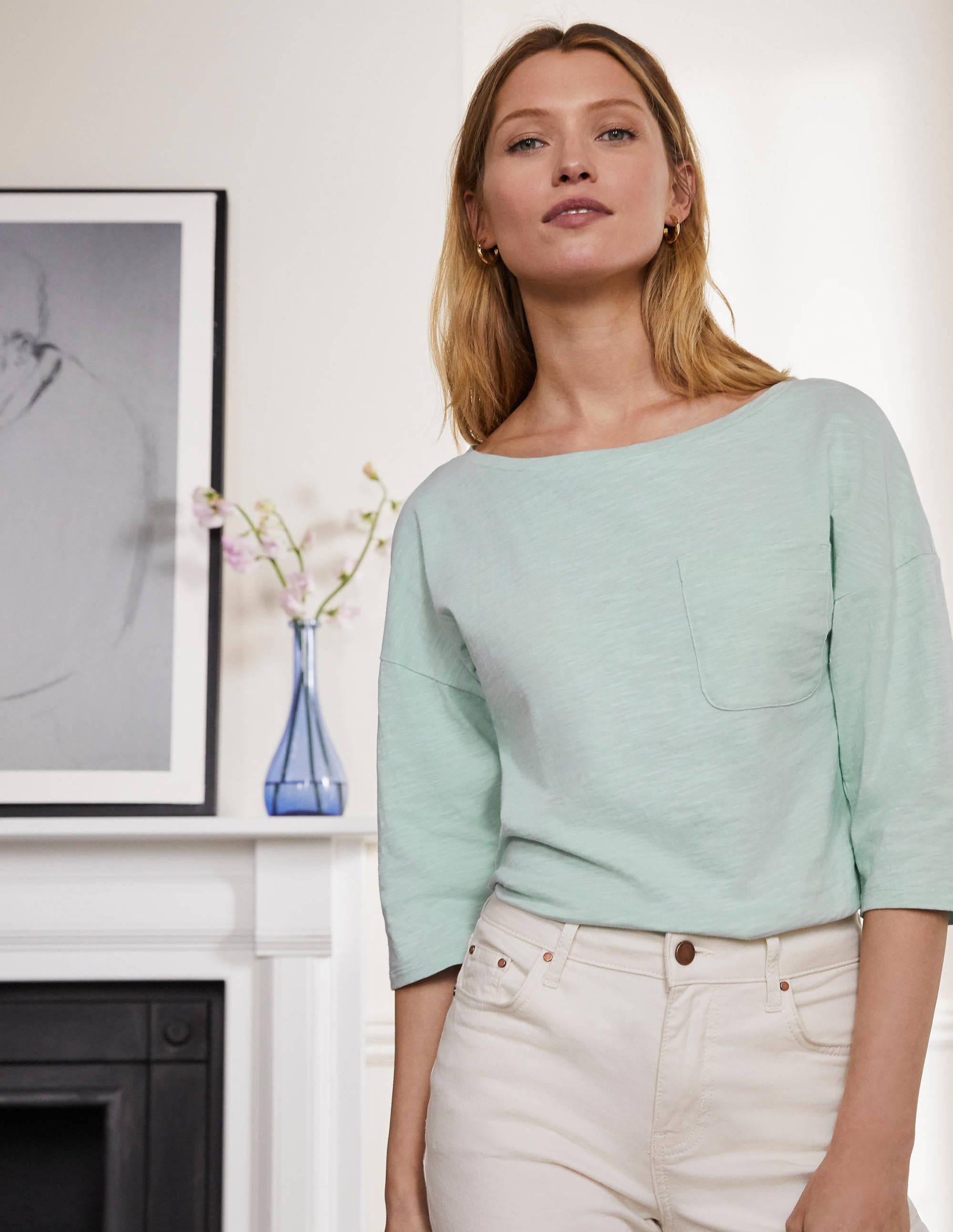 The Cotton Boxy Boatneck Tee-Fresh Water - Image 4