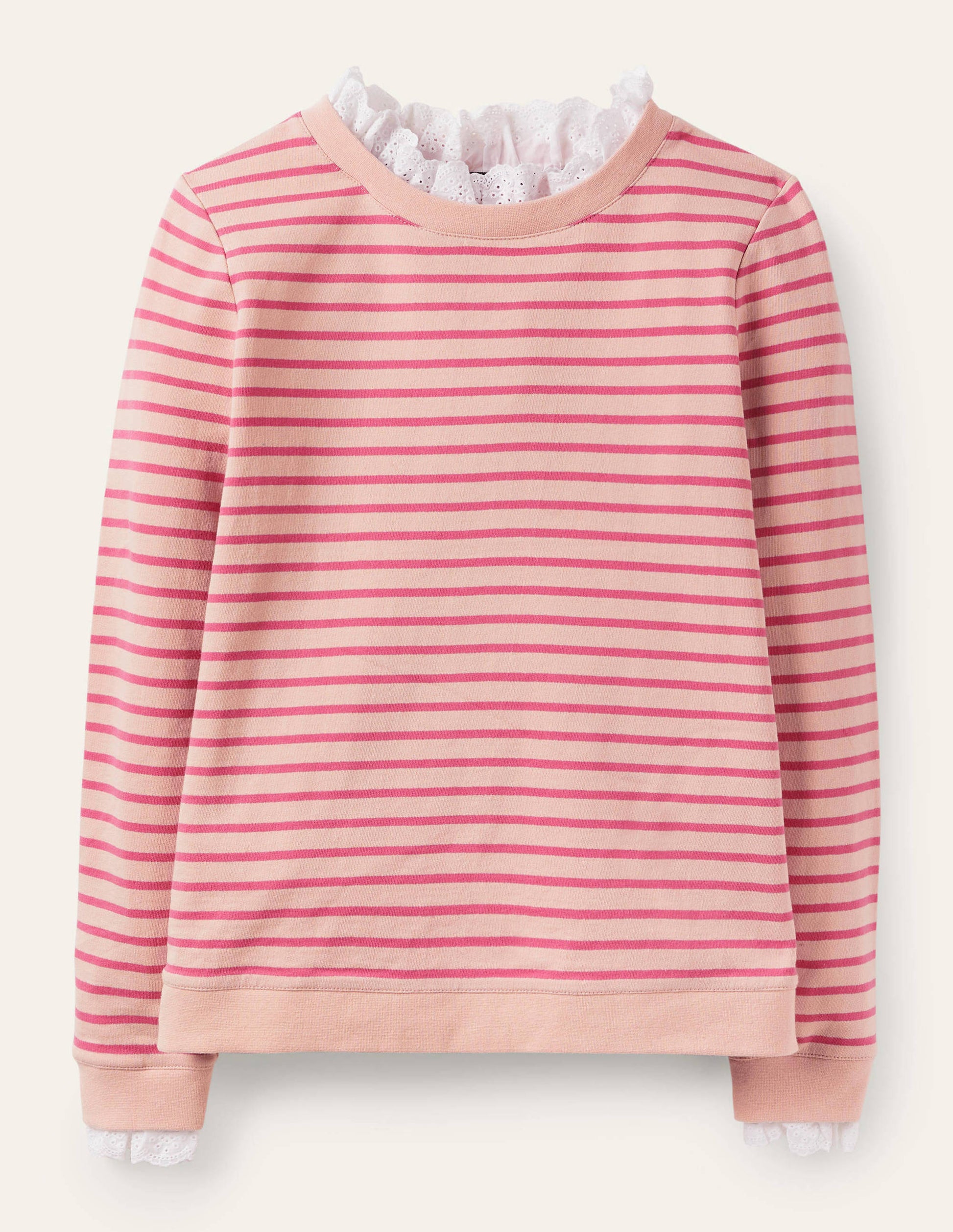 Holly Jersey Sweatshirt-Milkshake/ Vintage Cherry-5