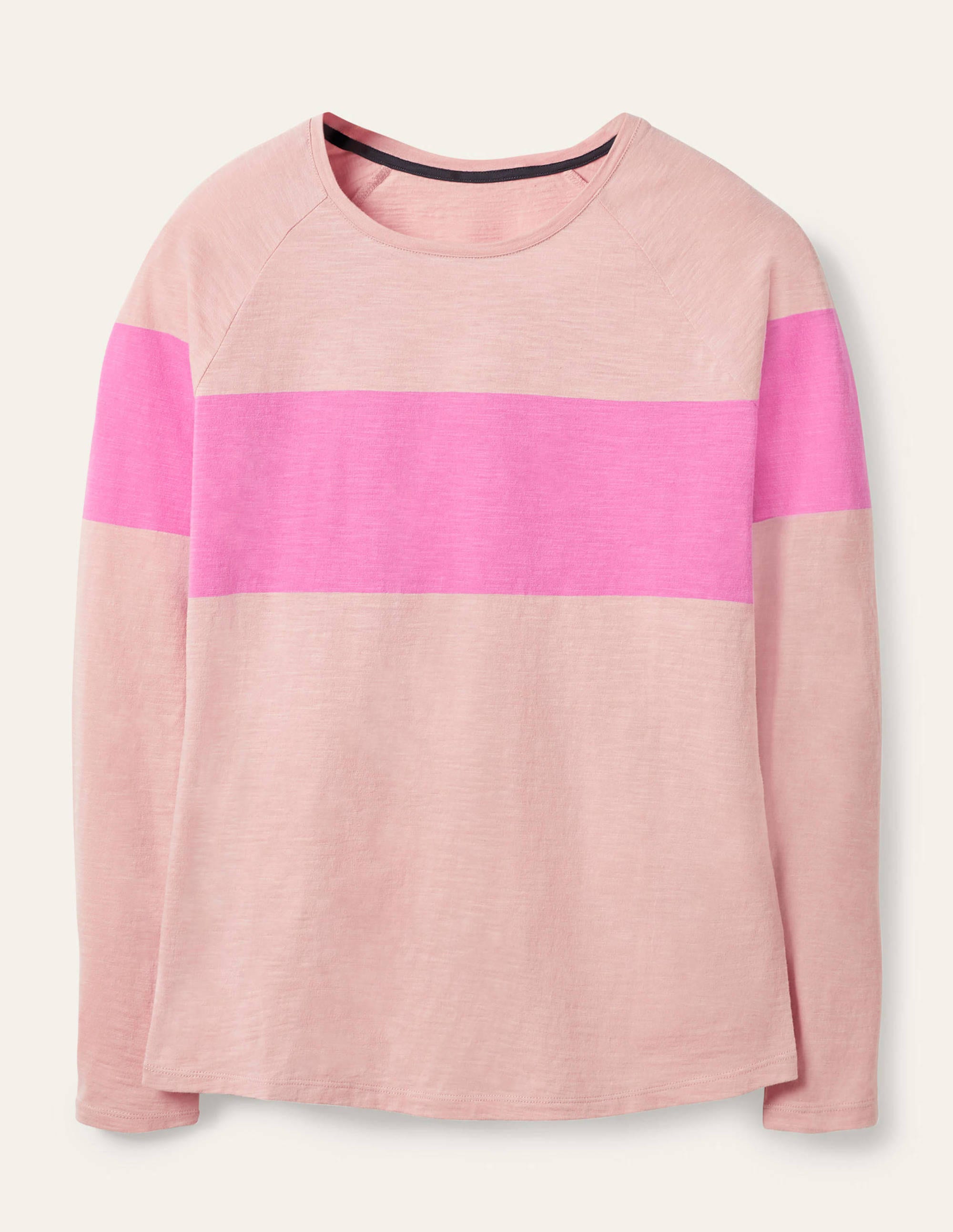 Lorna Baseball Jersey Top-Milkshake, Pink Stripe - Image 5