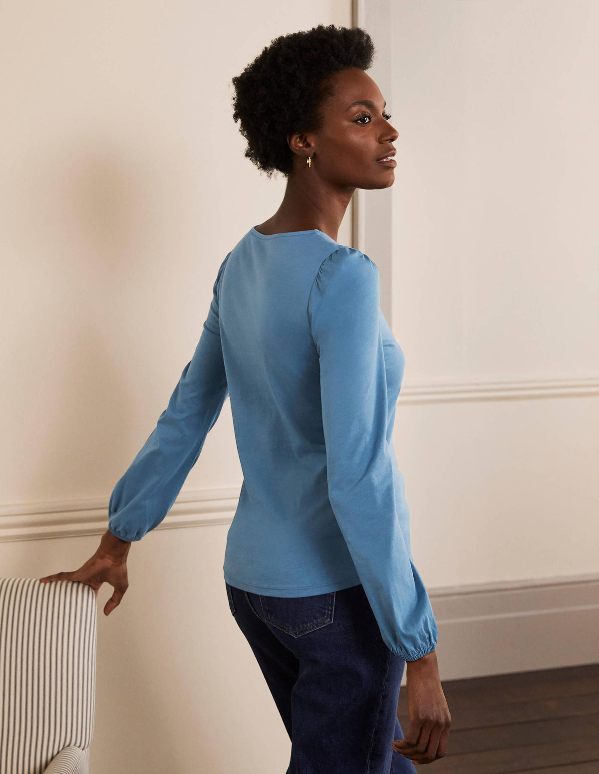 Supersoft Long Sleeve Top-Azure - Image 3